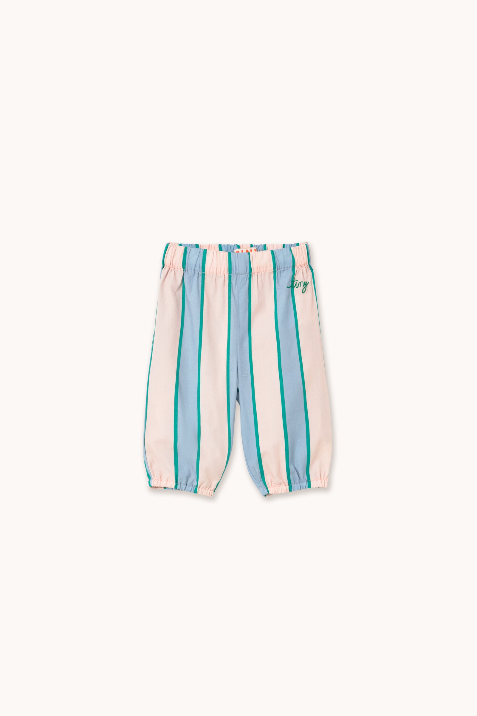 RETRO STRIPES POPLIN BABY PANT pastel pink