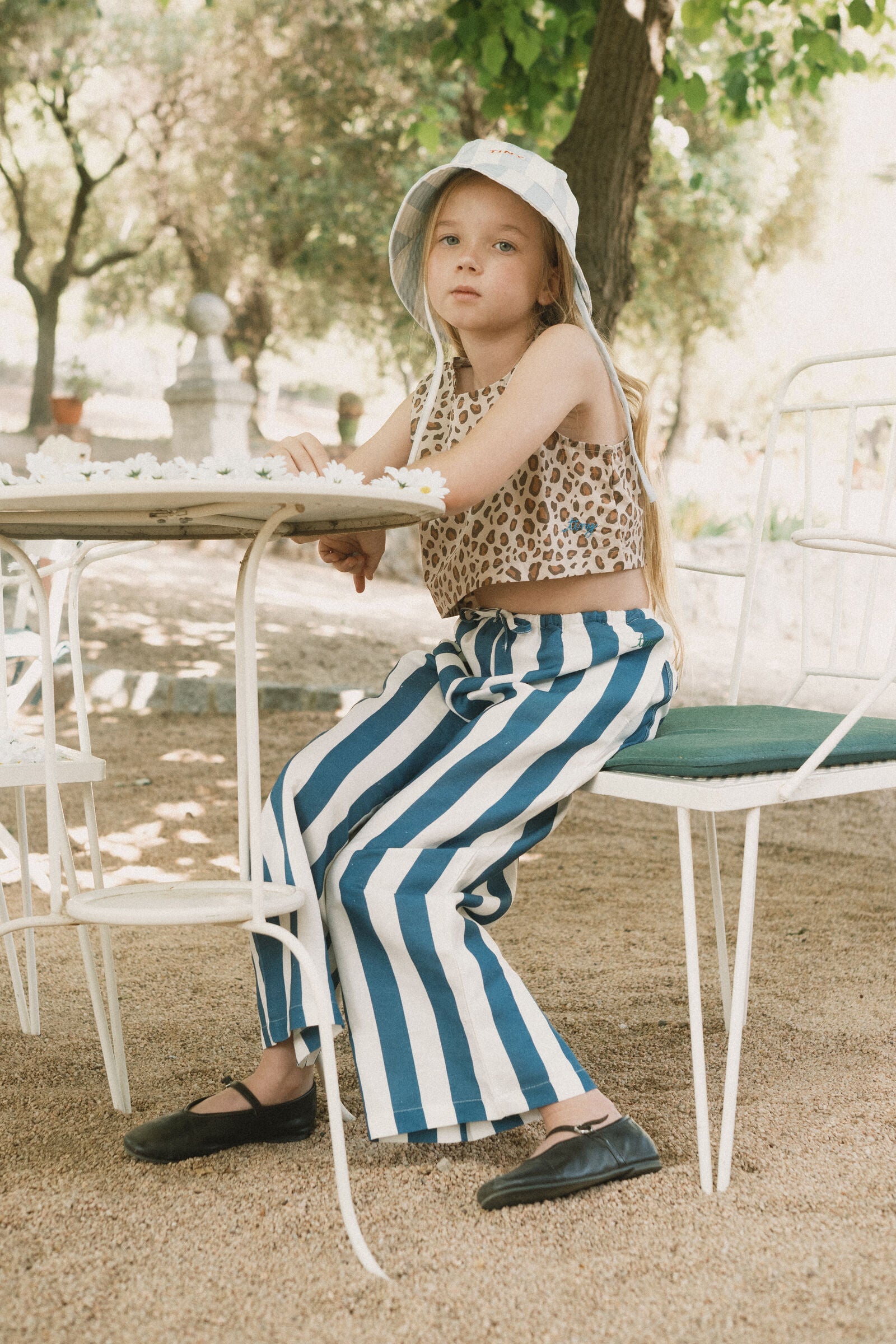ANIMAL PRINT POPLIN TOP dark vanilla