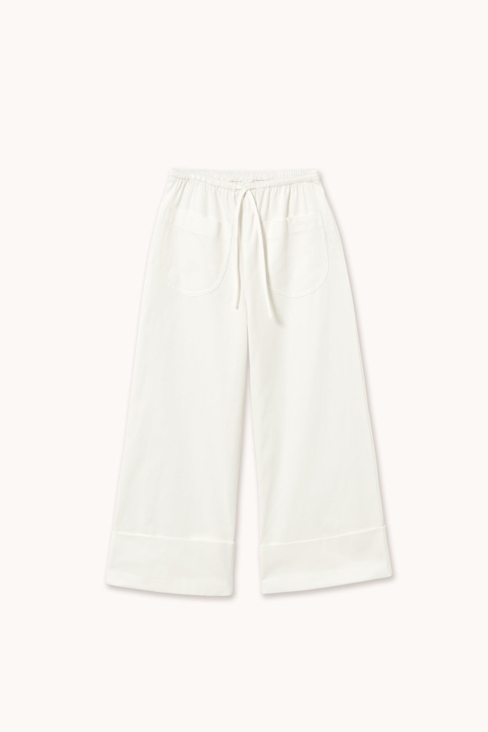TINY FRONT POCKETS PANTS off-white
