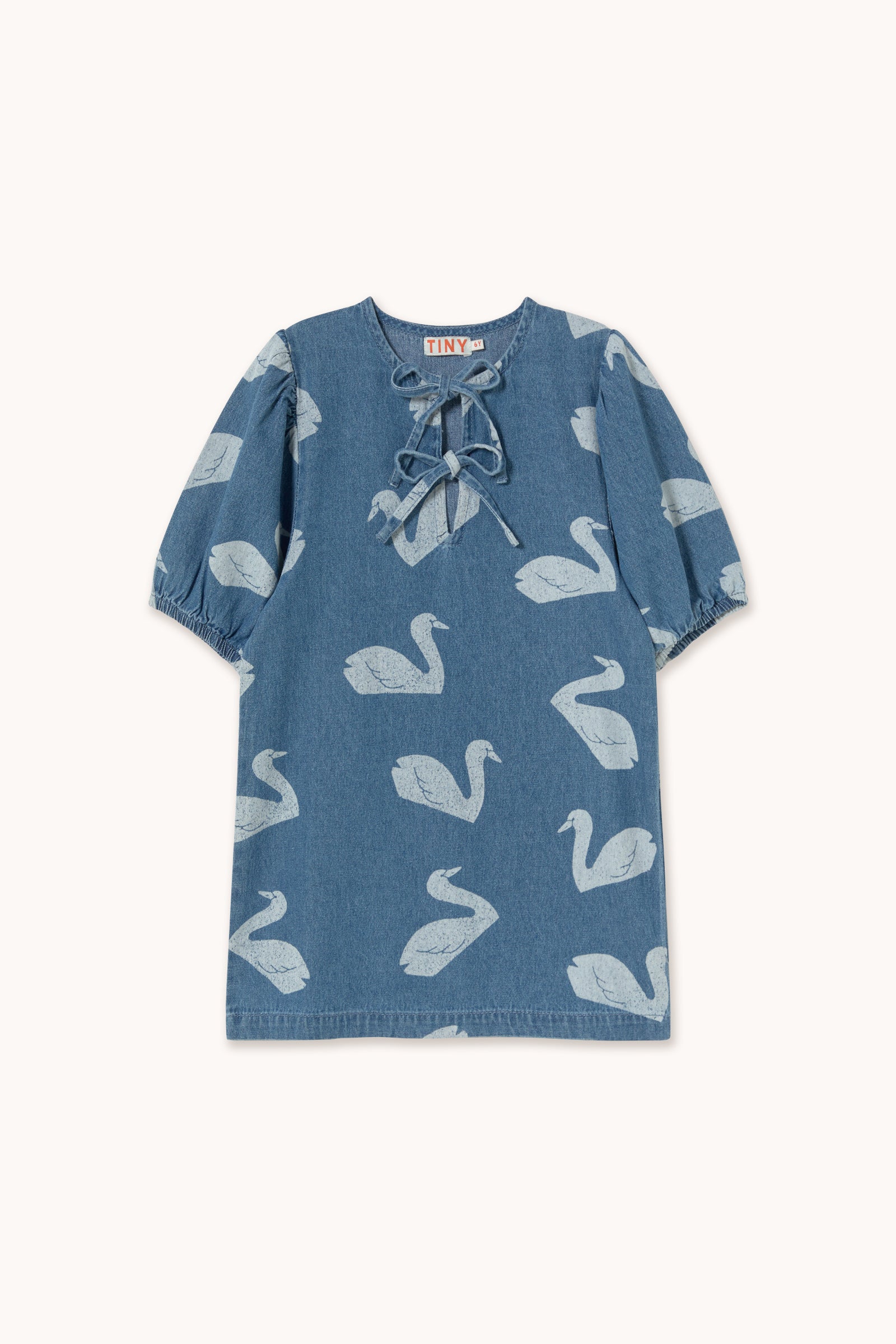 BIG SWANS DRESS medium wash denim