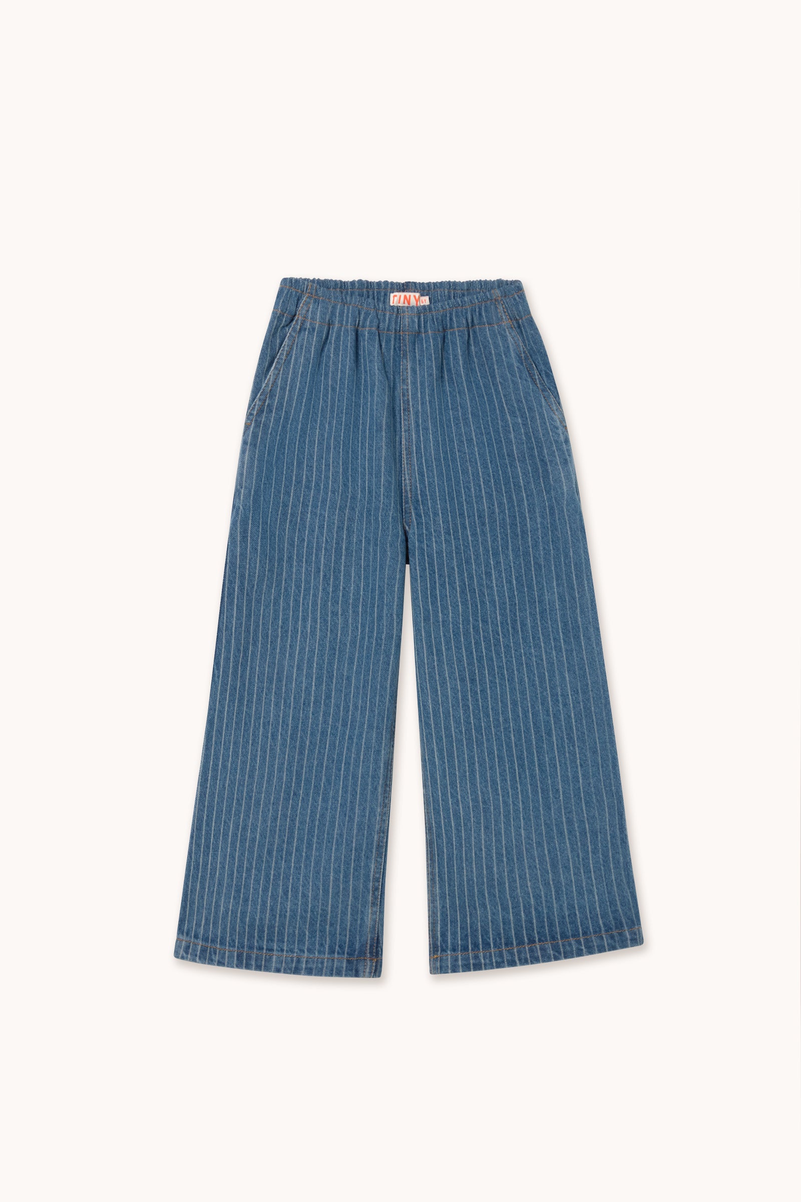 STRIPES DENIM PANT light wash denim