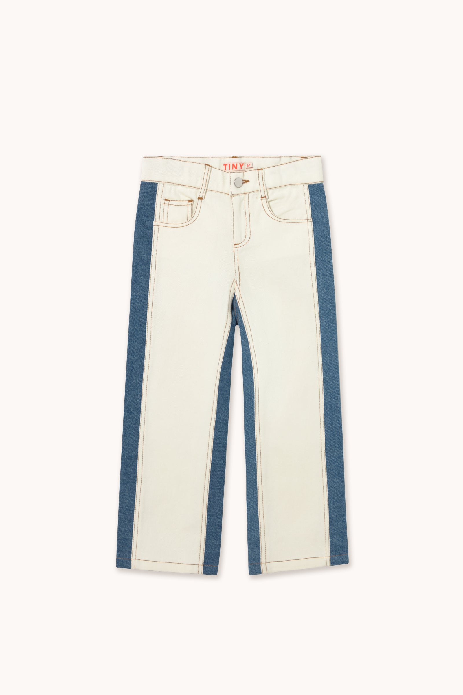 COLOR BLOCK JEANS off-white