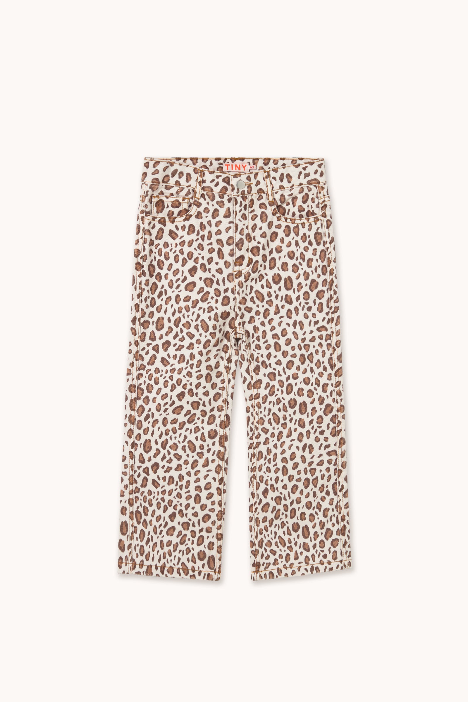 ANIMAL PRINT JEANS off-white