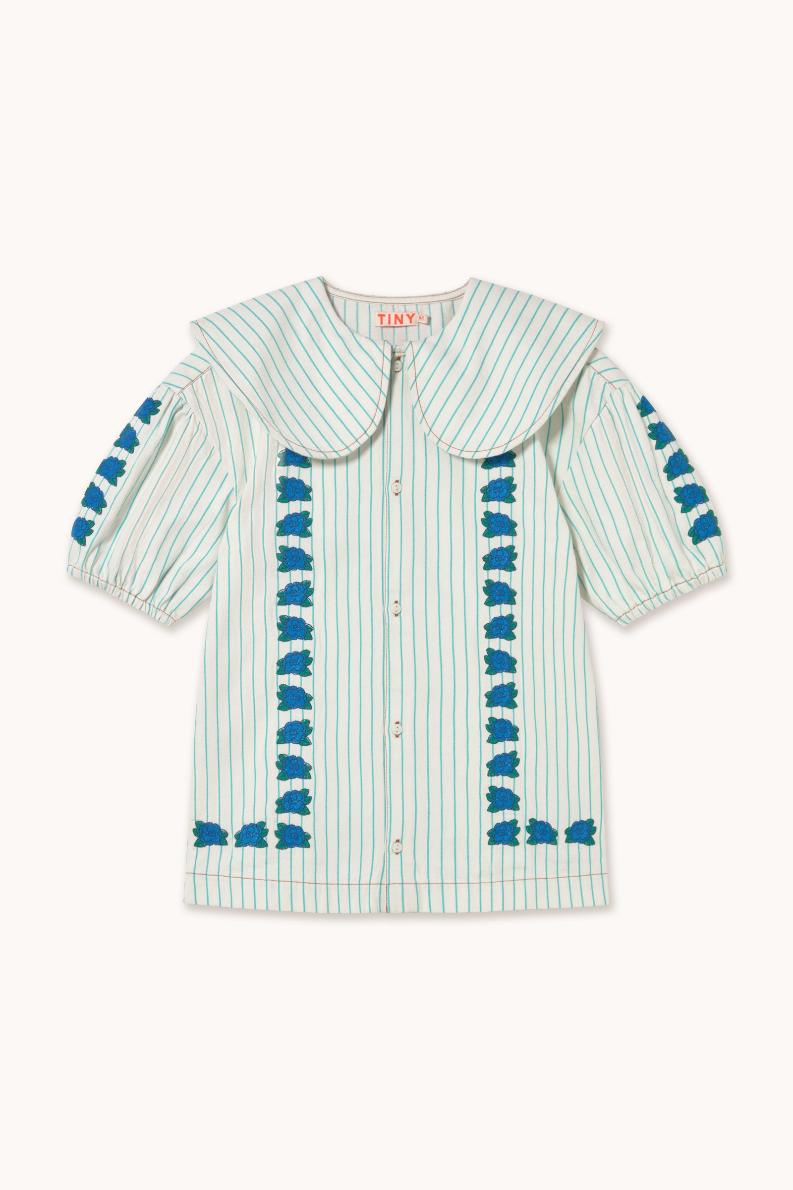 MINI BLUE FLOWERS DRESS light cyan