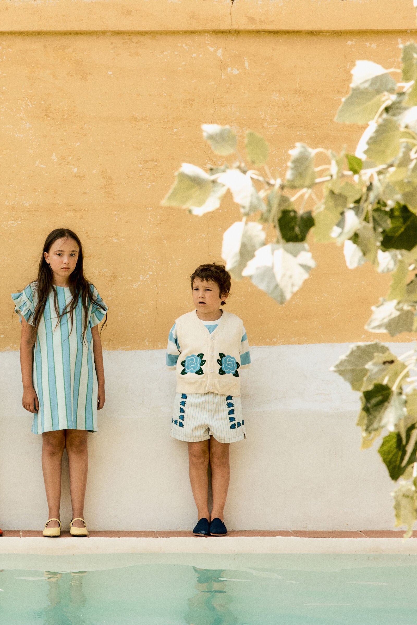 MINI BLUE FLOWERS SHORTS light cyan