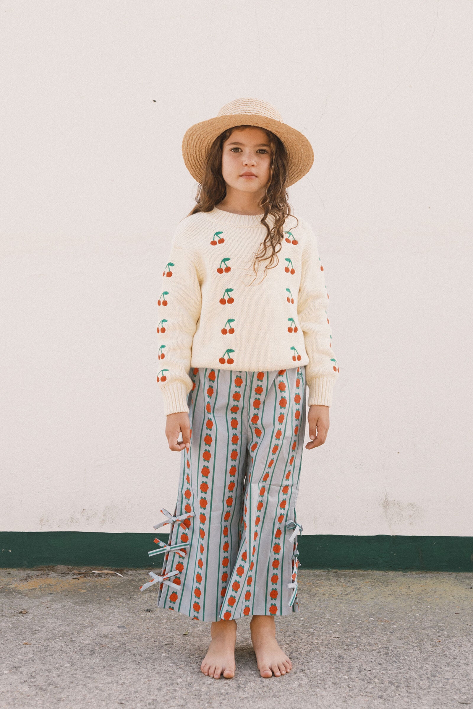 MINI CHERRIES SWEATER dusty yellow