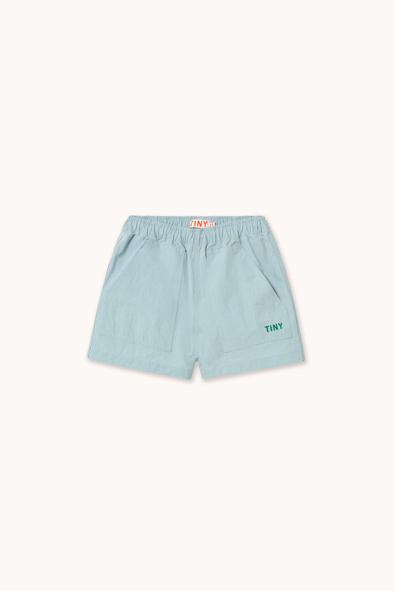 SOLID WOVEN SHORTS washed blue