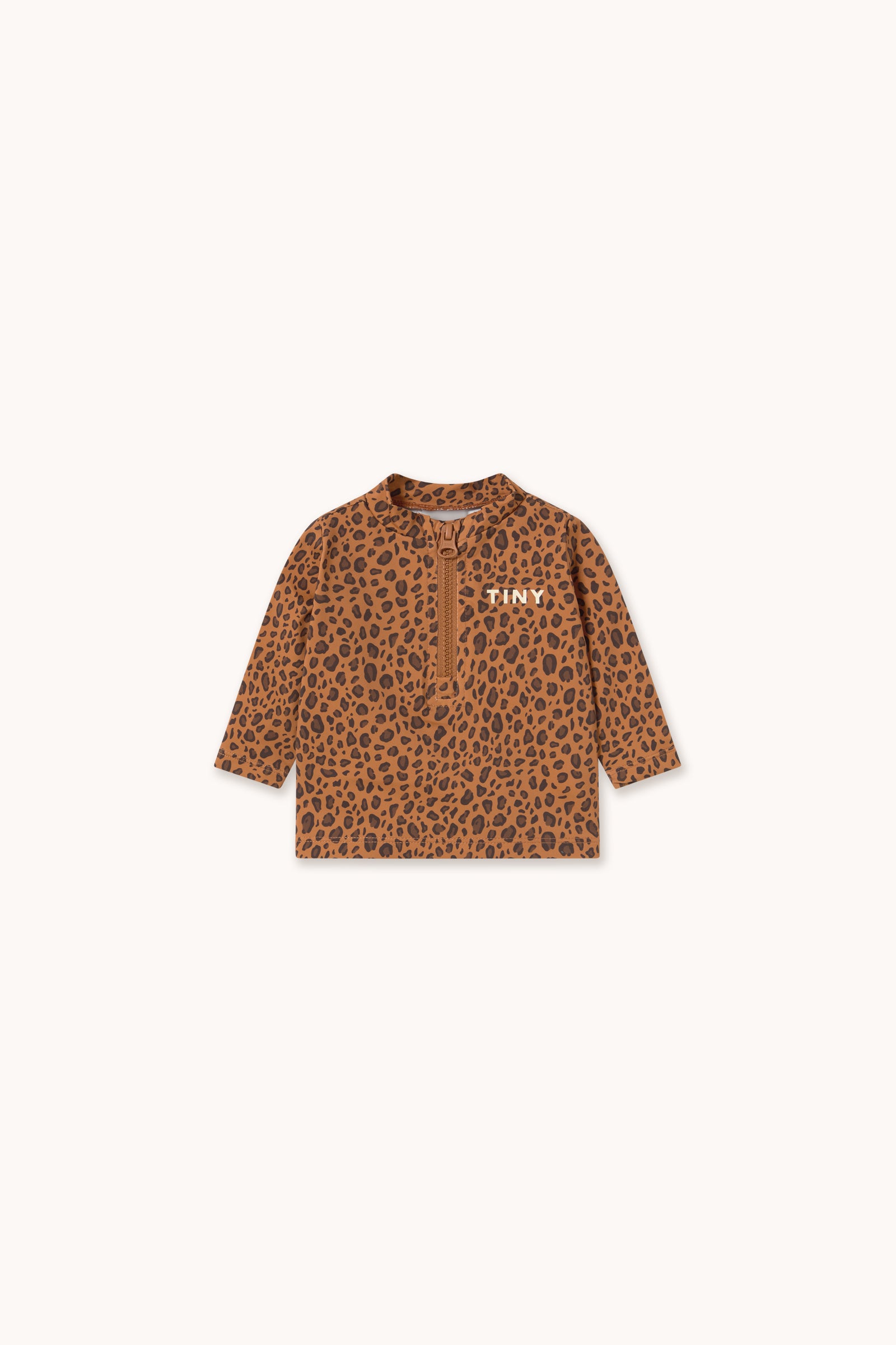 MINI ANIMAL PRINT BABY SWIM TEE light brown