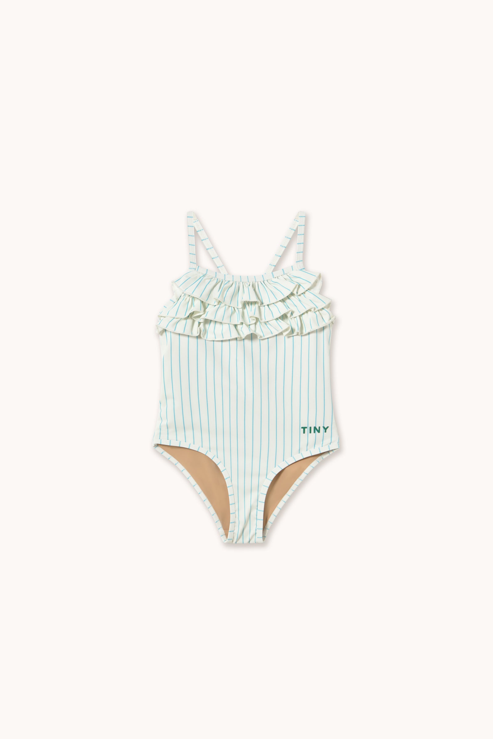 CYAN FINE STRIPES SWIMSUIT light cyan