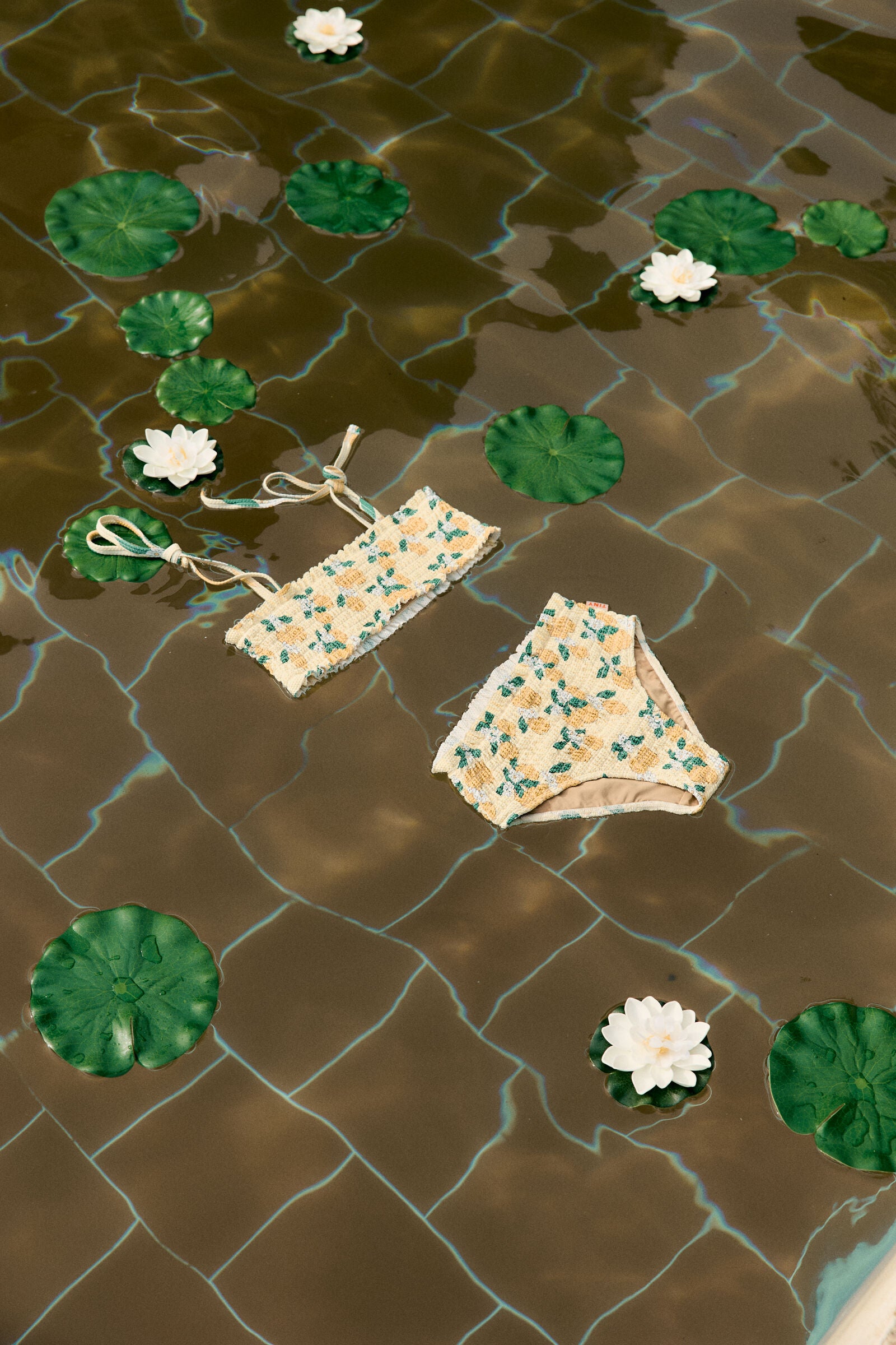 ORANGES SMOCK SWIM SET pastel yellow