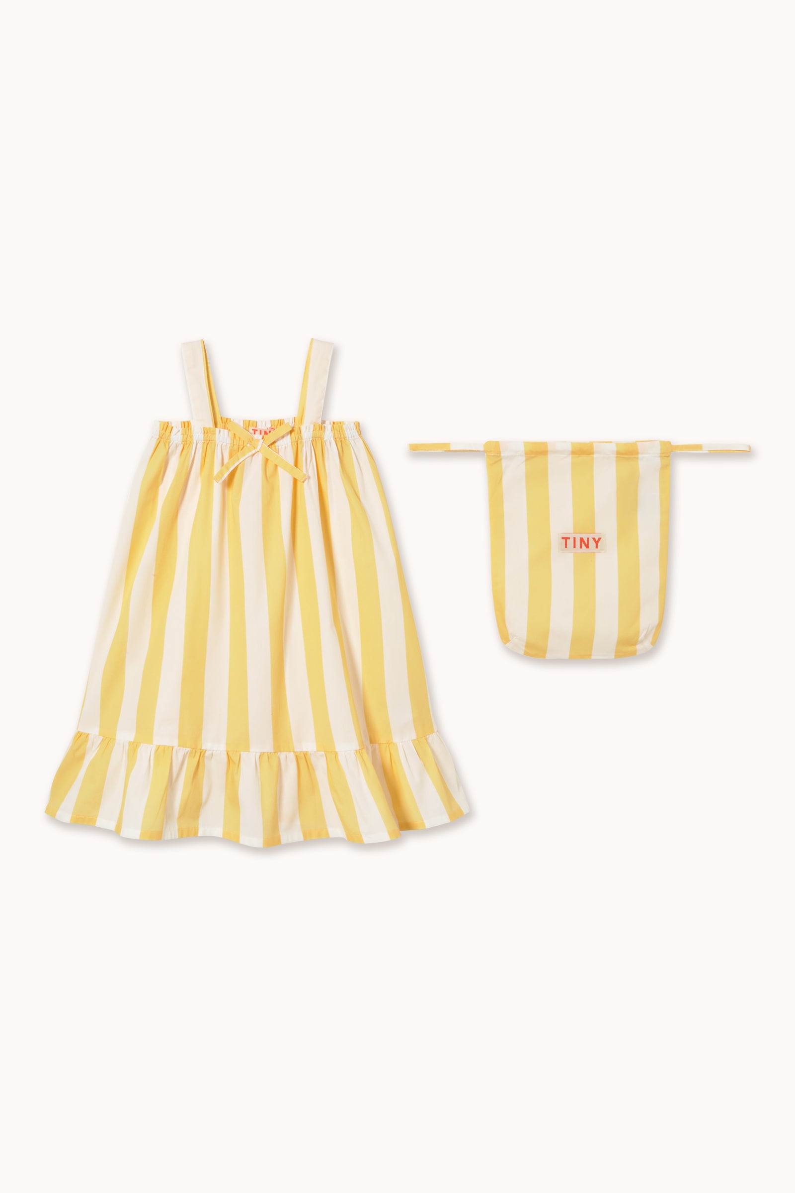 YELLOW STRIPES NIGHTGOWN DRESS dusty yellow