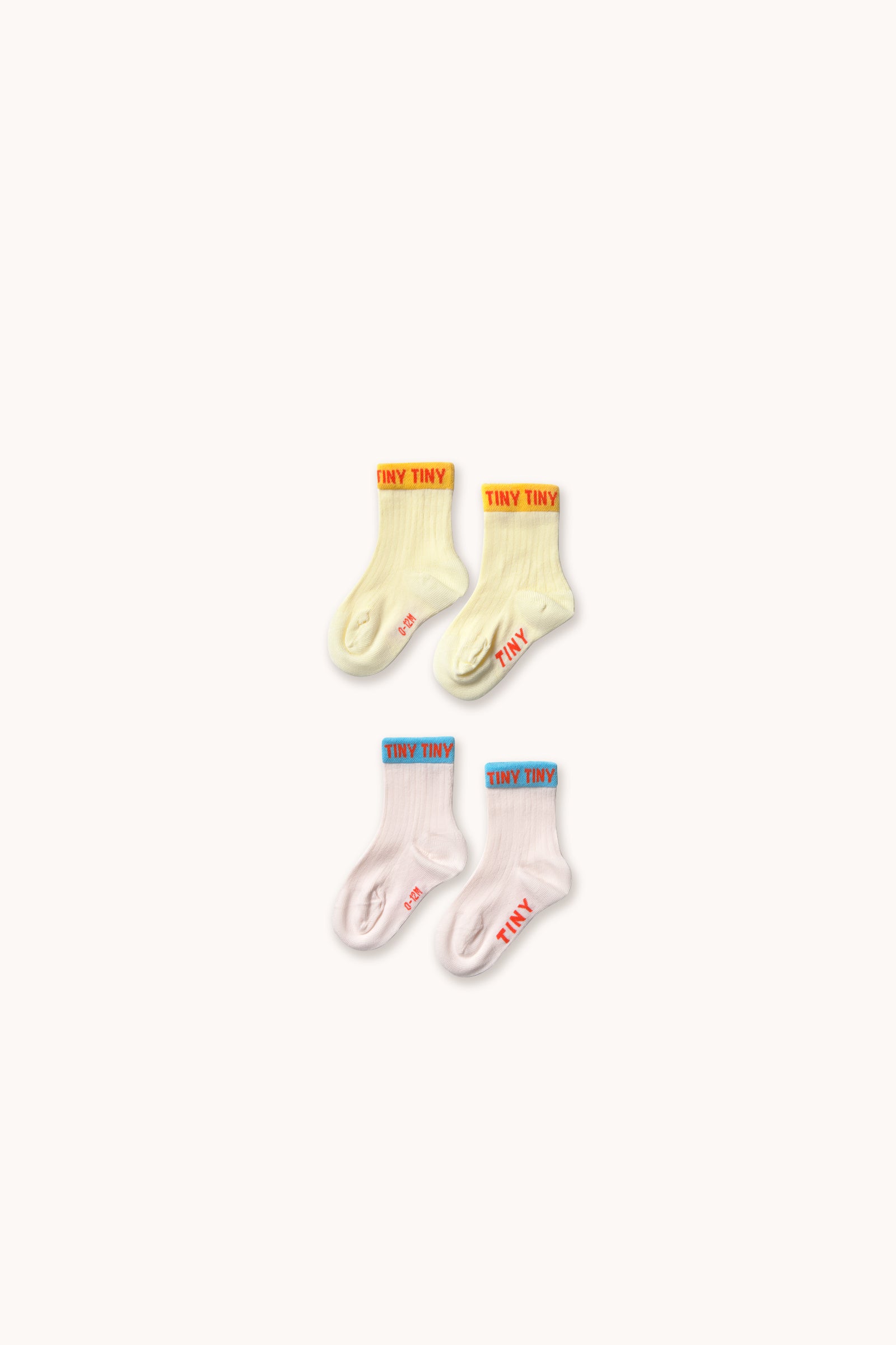 TINY MEDIUM SOCKS dusty yellow/pastel pink