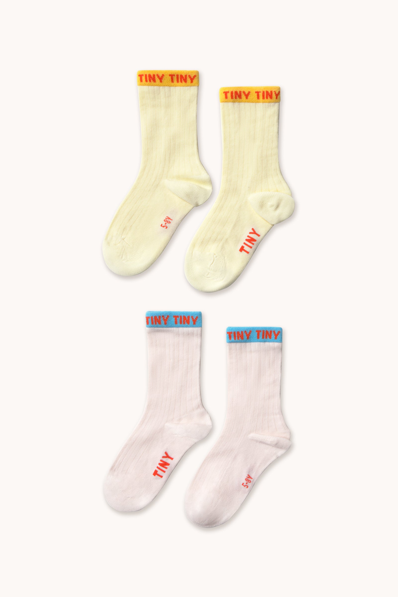 TINY MEDIUM SOCKS dusty yellow/pastel pink