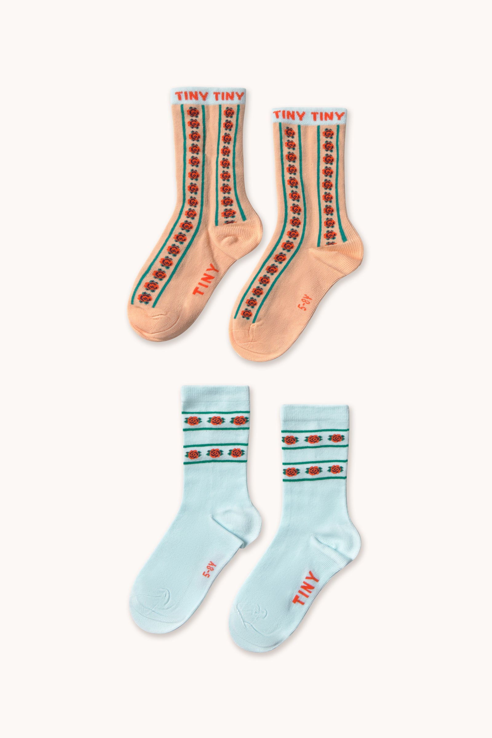 CALCETINES MEDIANOS ROSES wild rose/ice blue