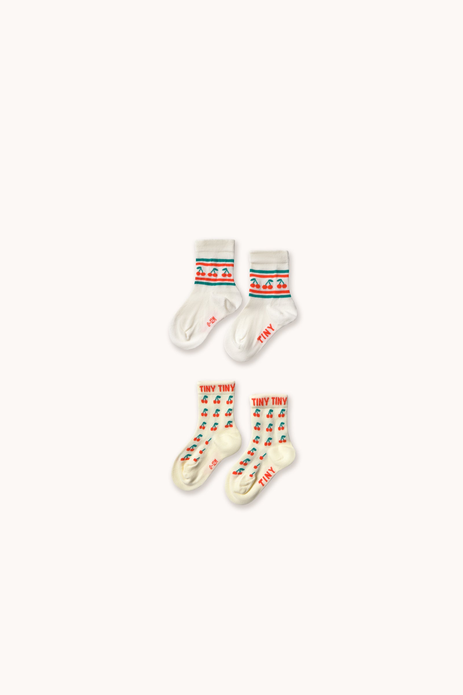 CHERRY MEDIUM SOCKS dusty yellow/off white