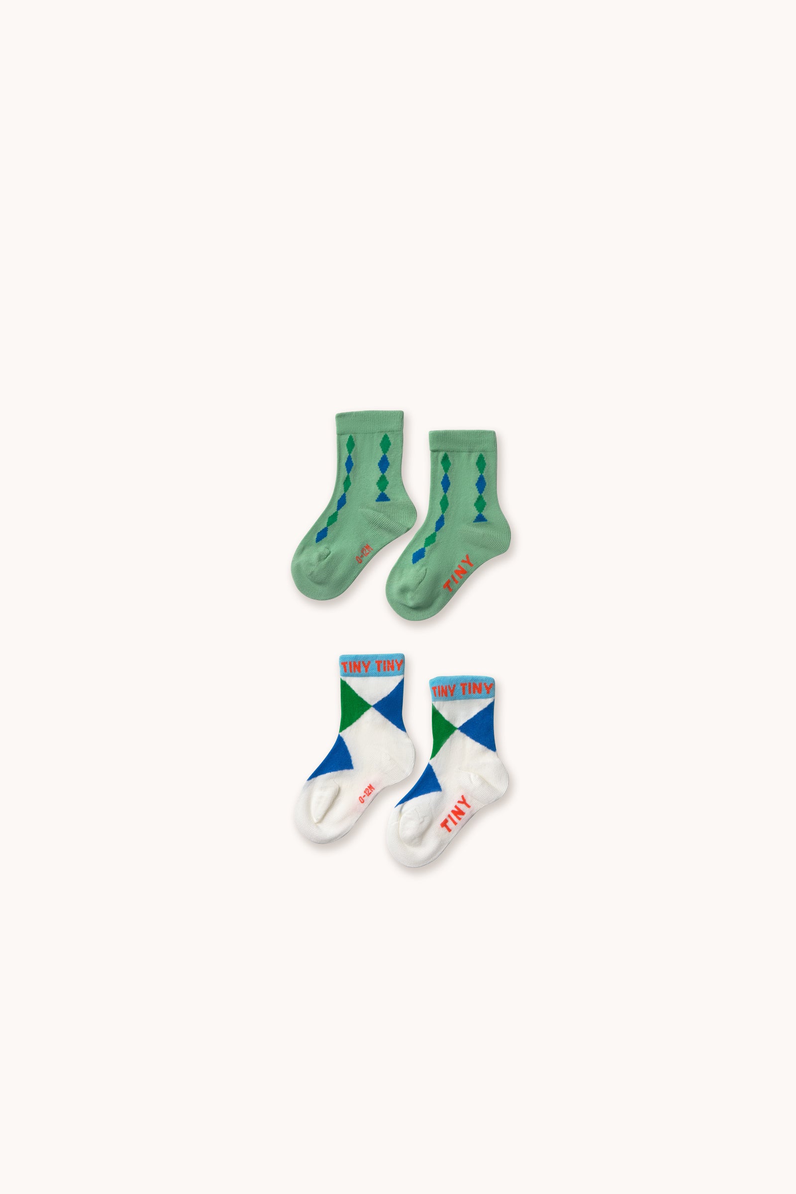 DIAMOND MEDIUM SOCKS washed emerald/off white