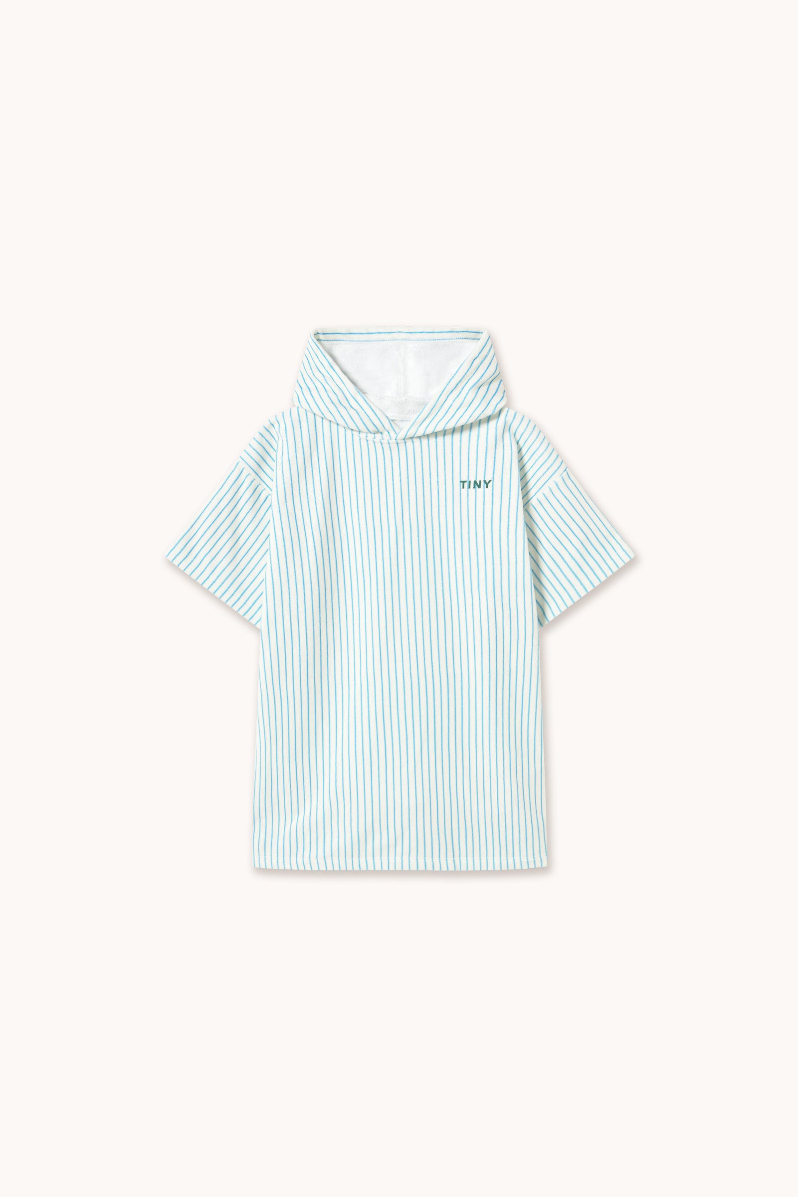 CYAN FINE STRIPES PONCHO TOWEL light cyan