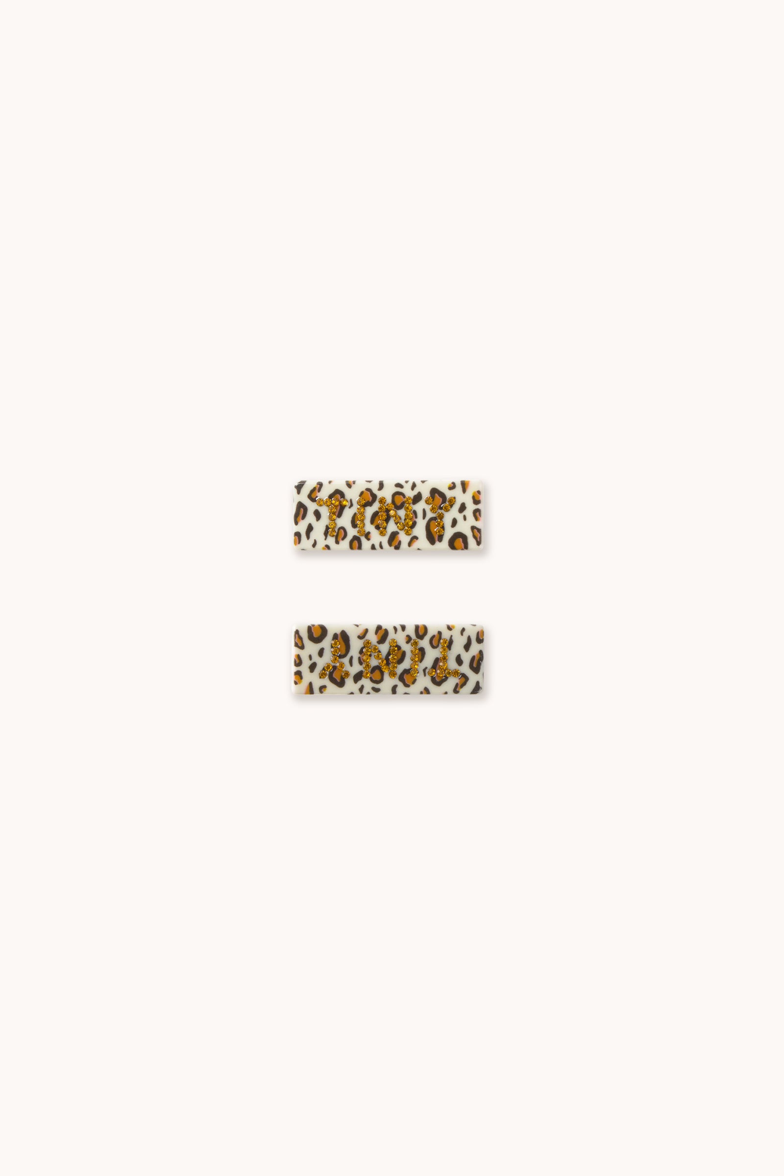 ANIMAL PRINT HAIR CLIPS SET dark vanilla