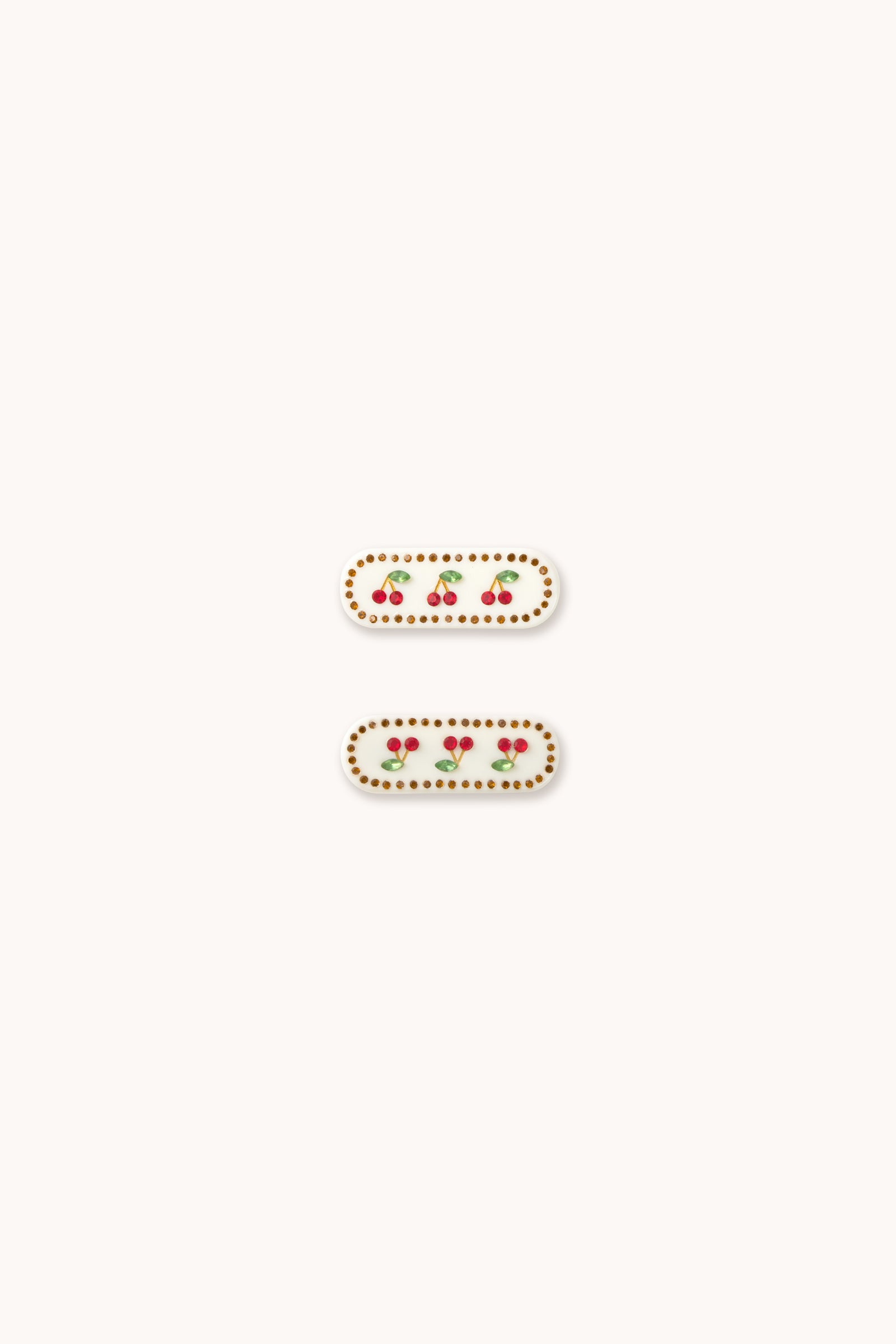 CHERRIES HAIR CLIPS SET off-white