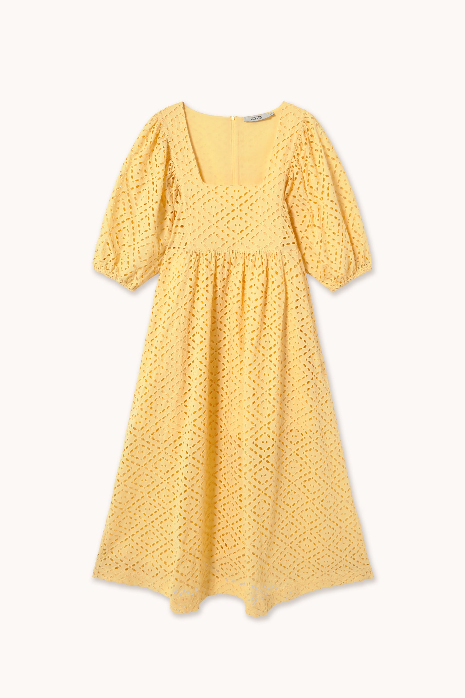 PUFF SLEEVES DRESS mellow yellow