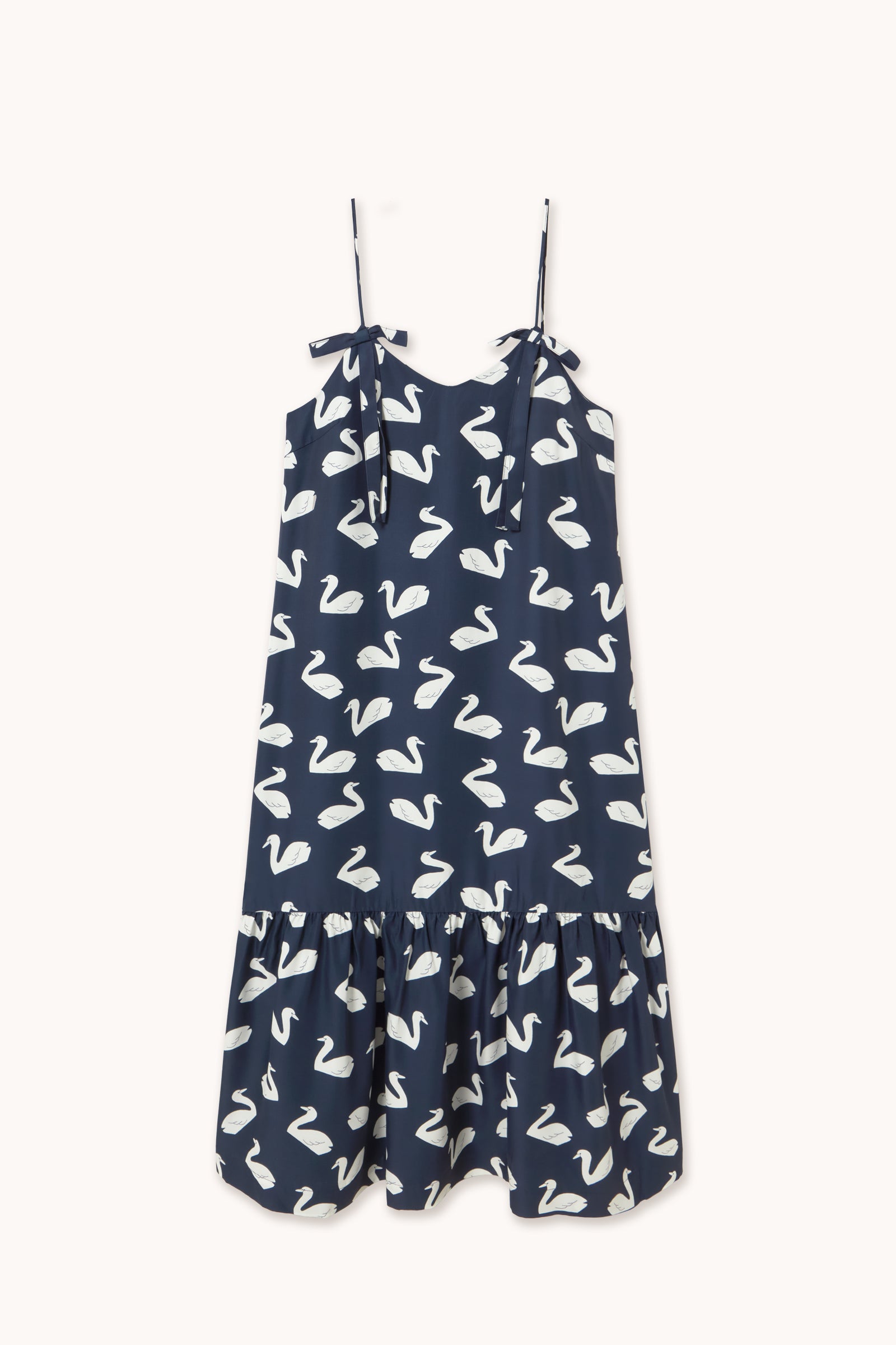 VESTIDO CON VOLANTE SWANS navy