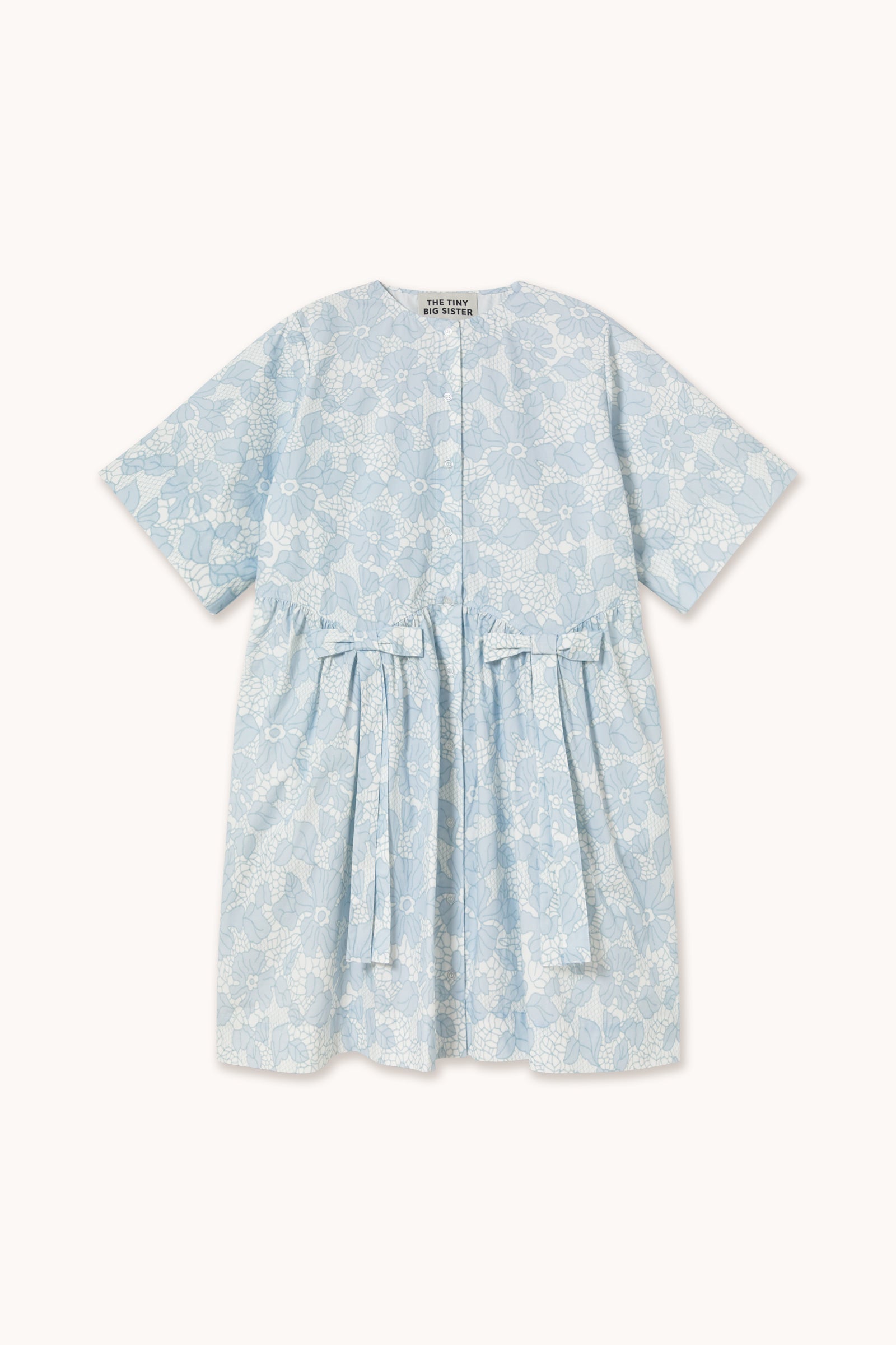 FLOWERS BOWS DRESS off-white/pastel blue