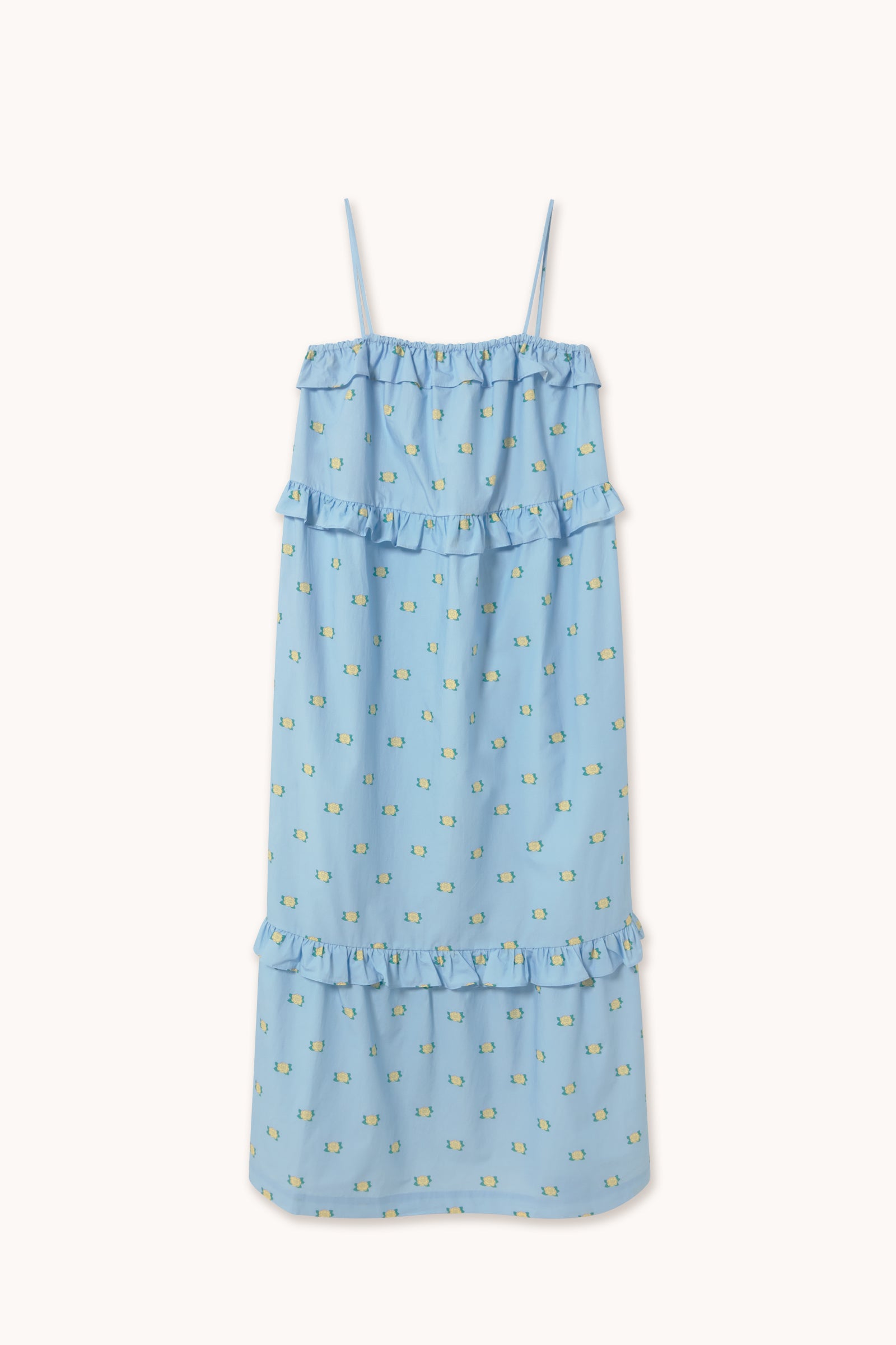 FLOWERS DRESS pretty blue