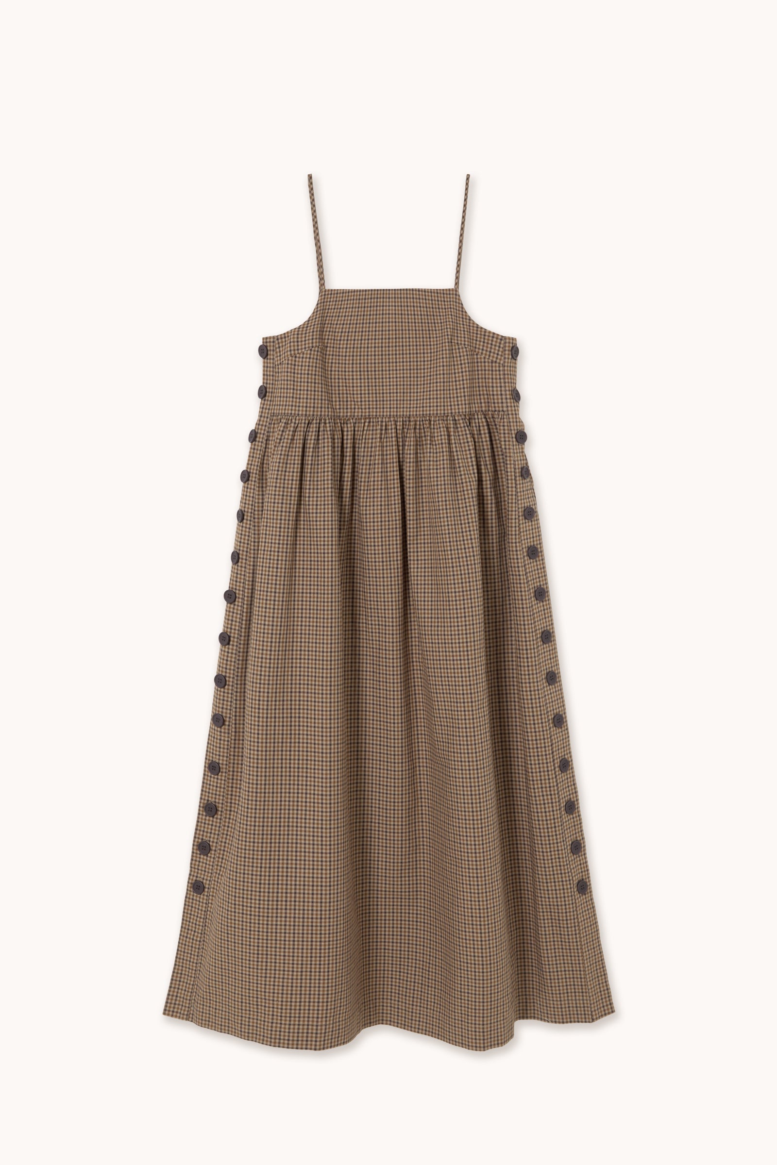 MINI CHECK DRESS caramel