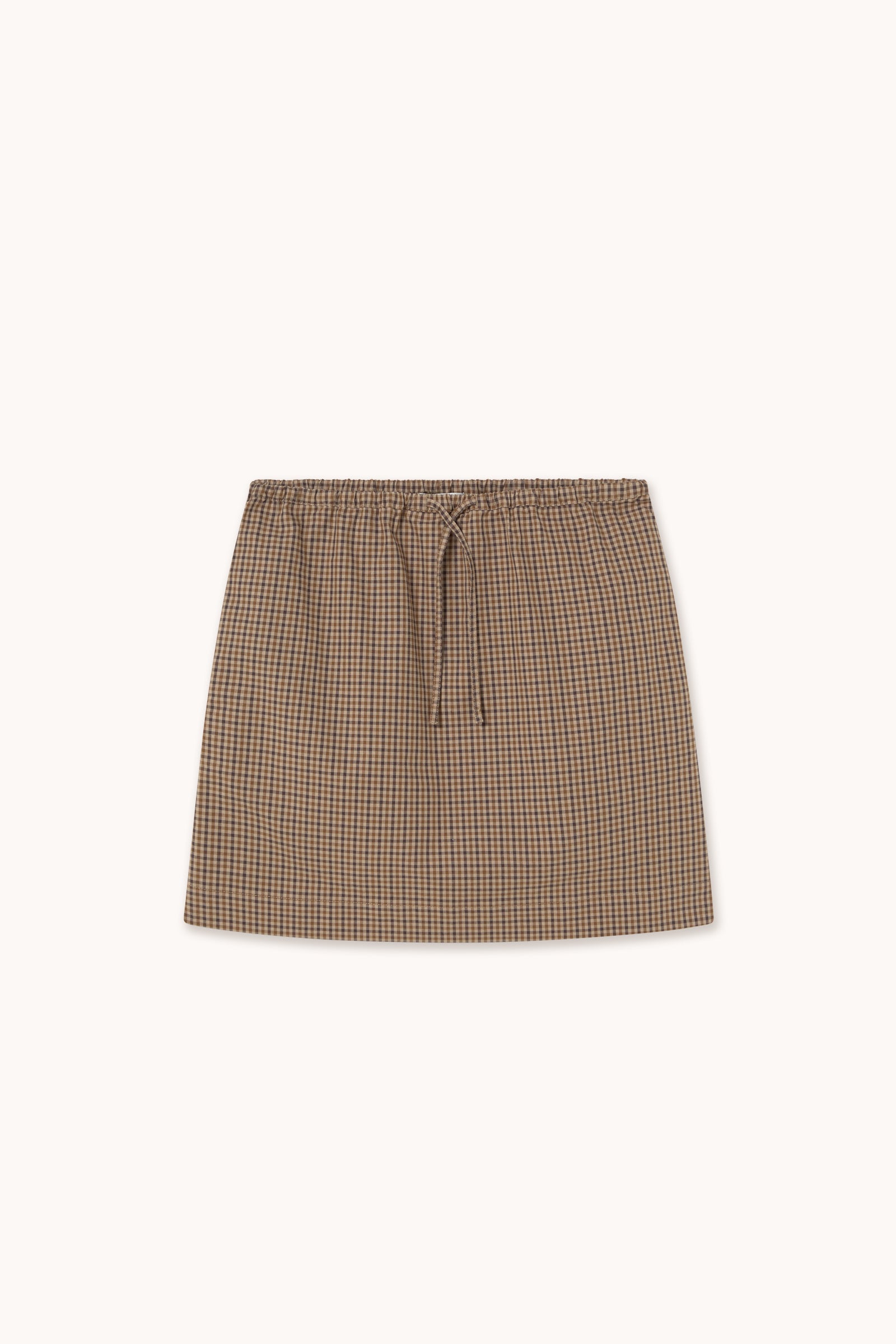 MINI CHECK SKIRT caramel
