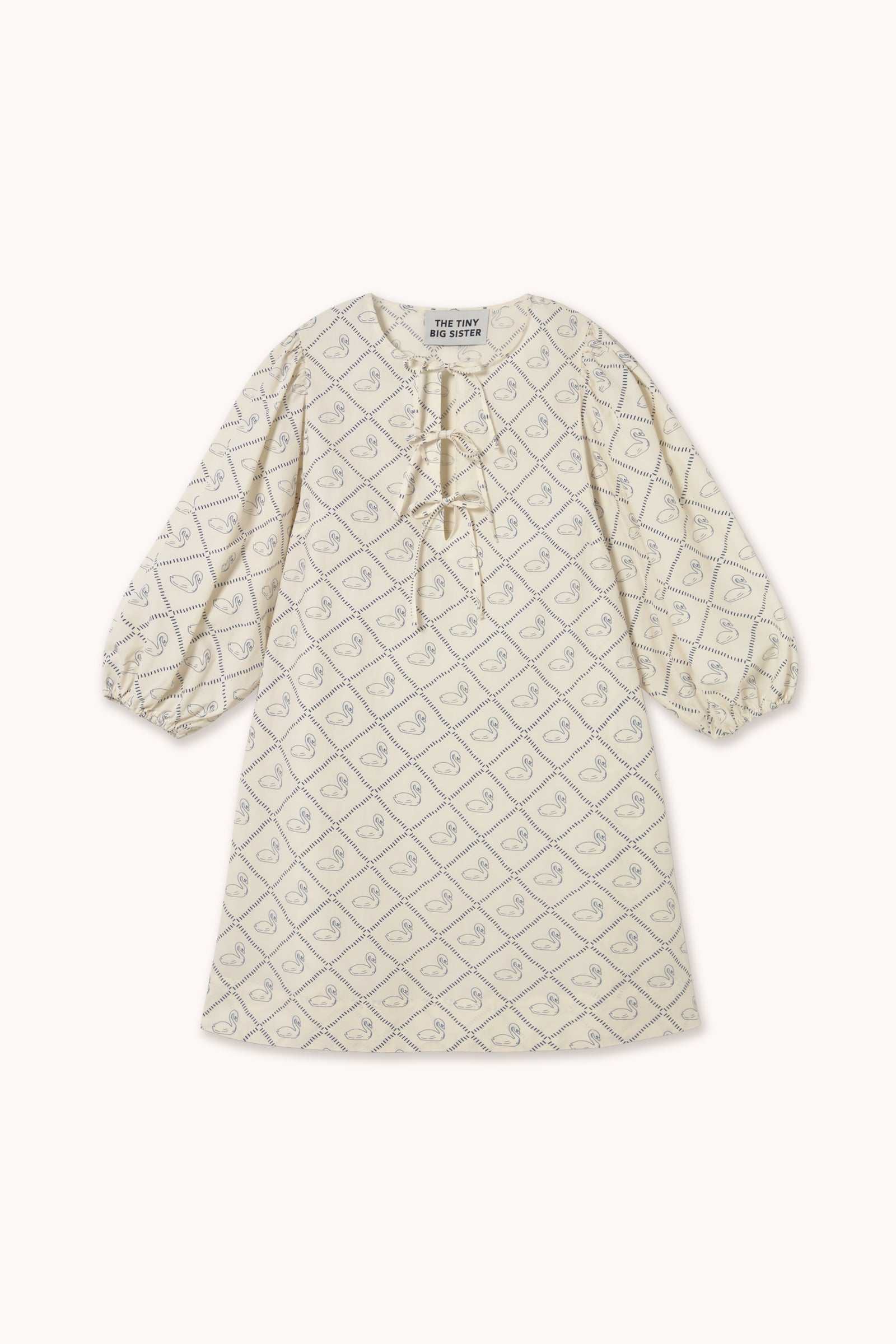 SWANS PUFF SLEEVES DRESS light cream