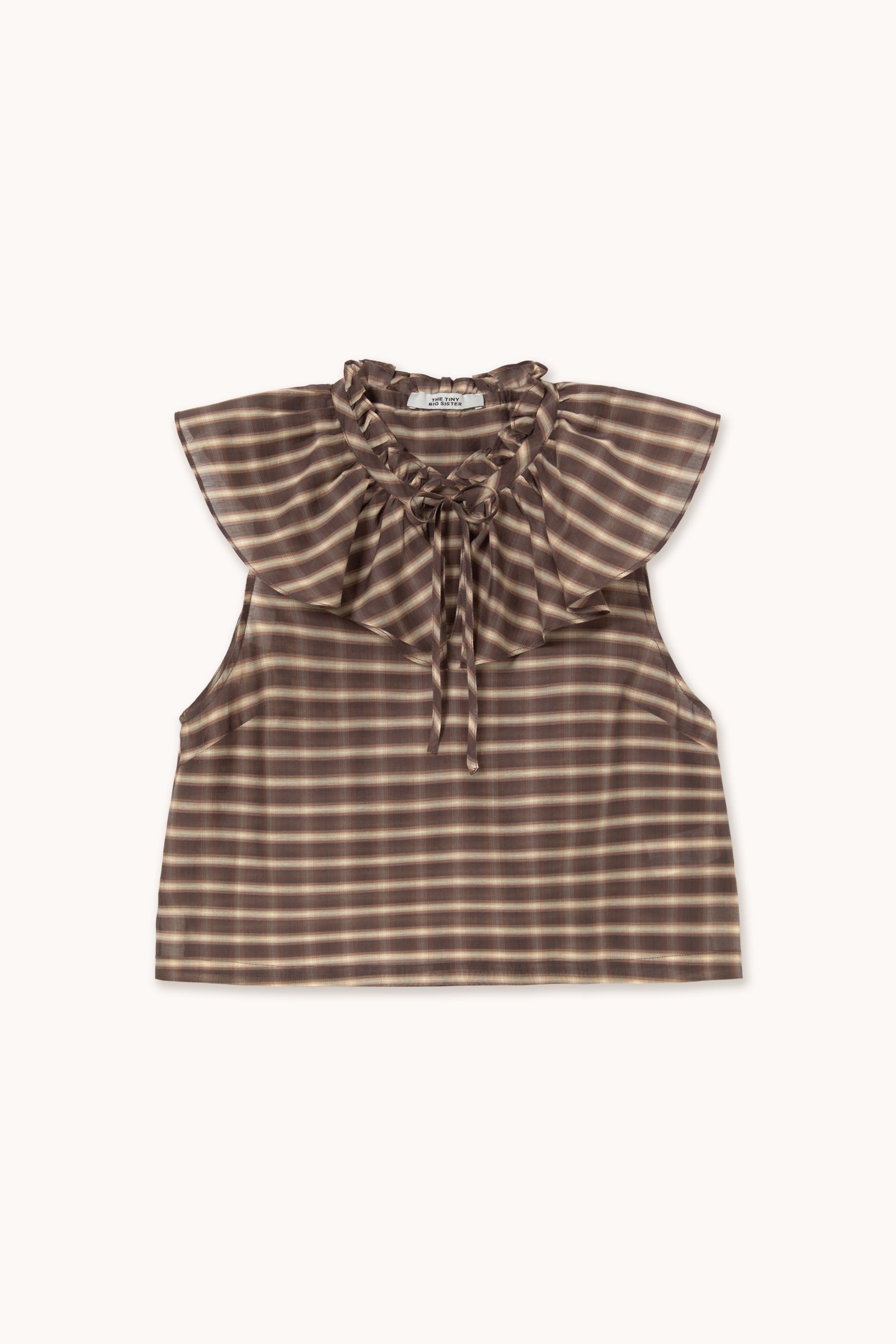 CHECK TOP dark brown