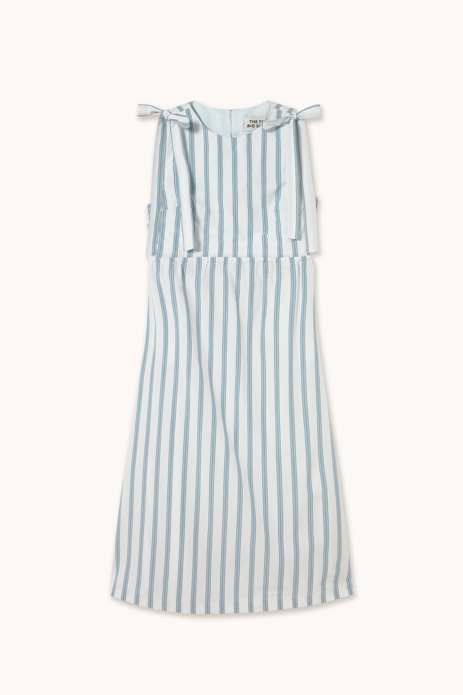 VESTIDO CON ESPALDA ABIERTA RETRO STRIPES ice blue
