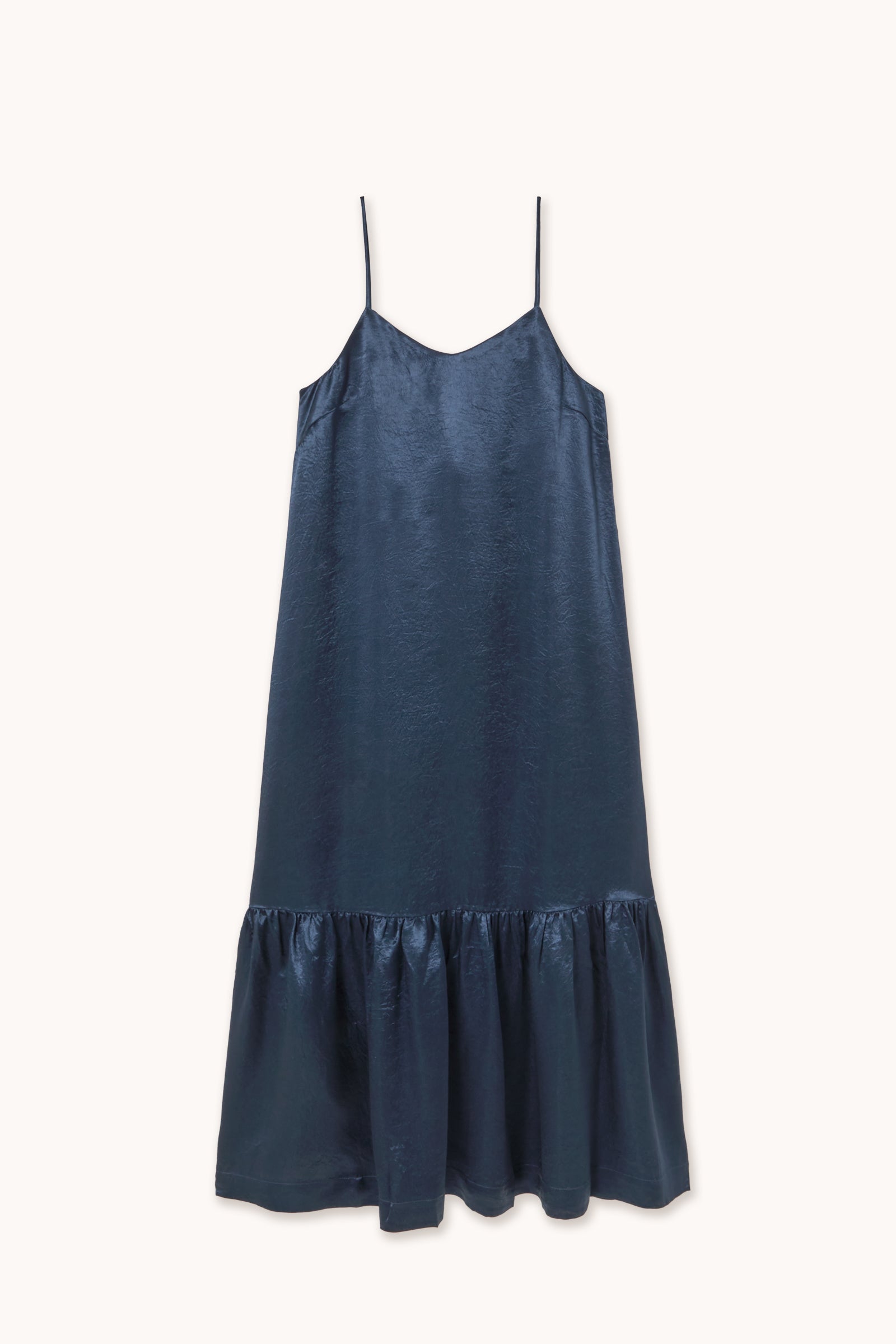 RUFFLE DRESS navy