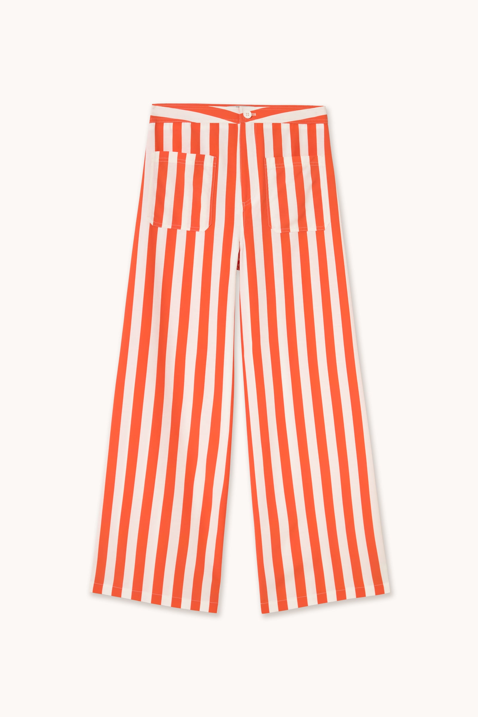 PANTALÓN CON BOLSILLOS A RAYAS summer red