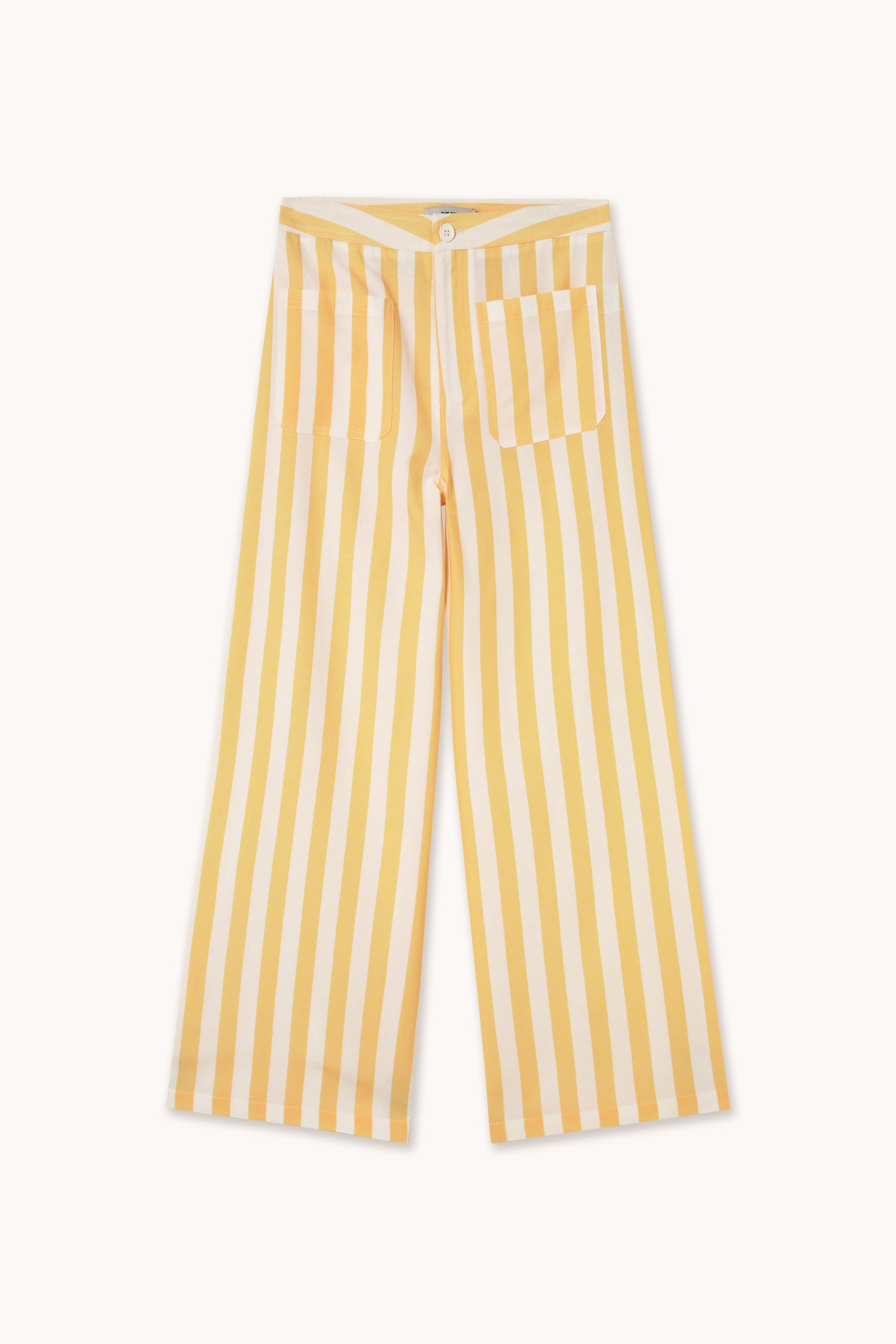 STRIPED POCKETS PANTS mellow yellow