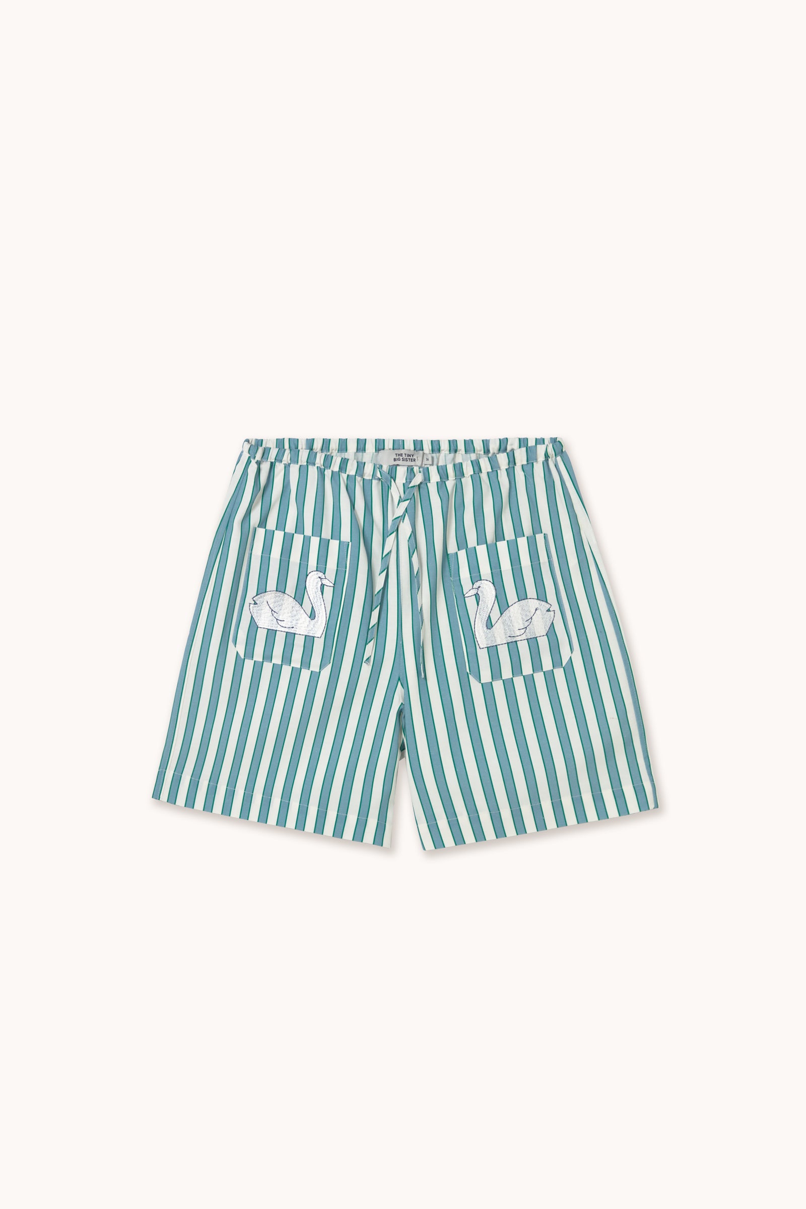 SWANS ELASTICATED SHORTS off-white/denim blue