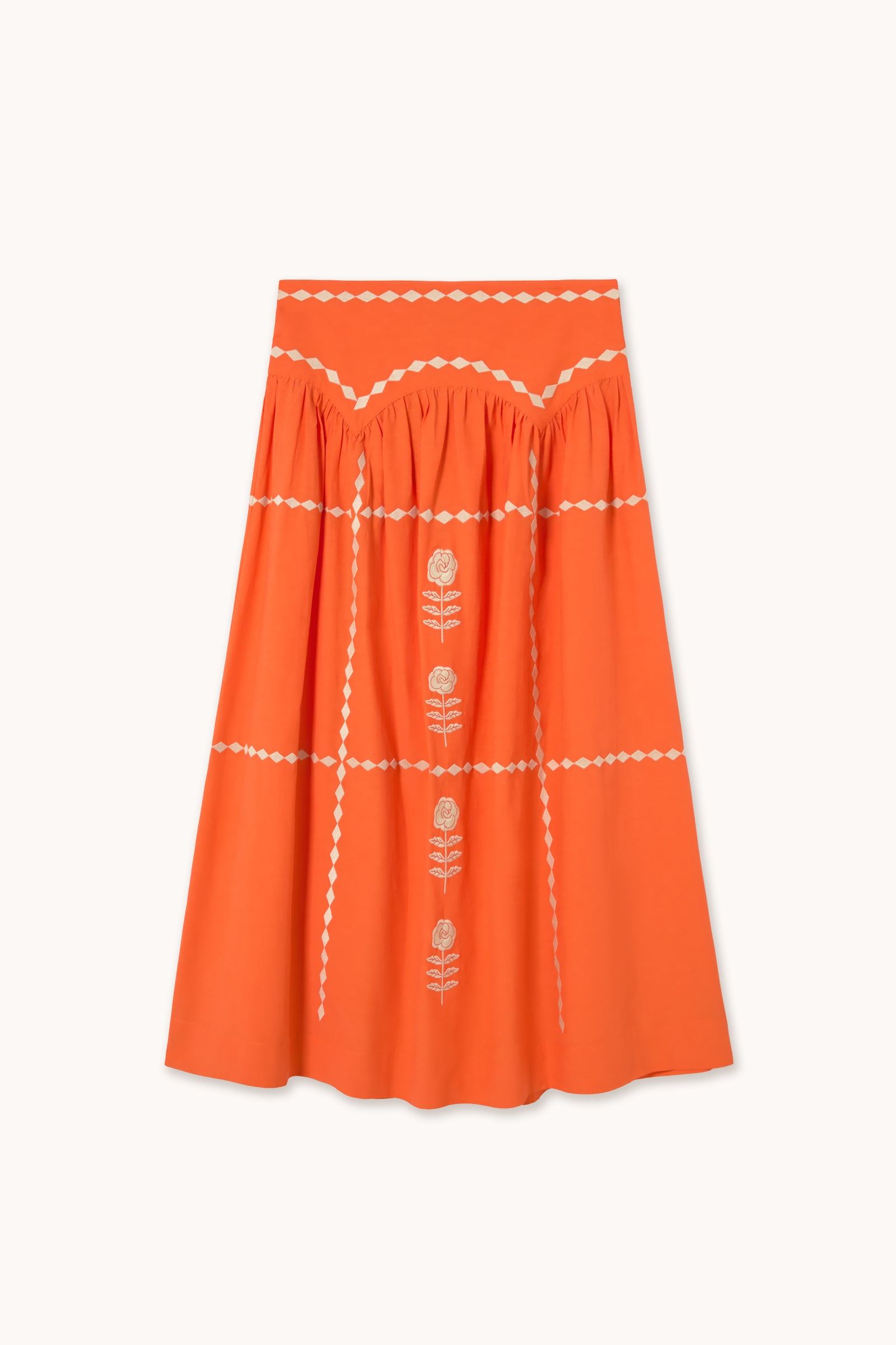 EMBROIDERED SKIRT summer red