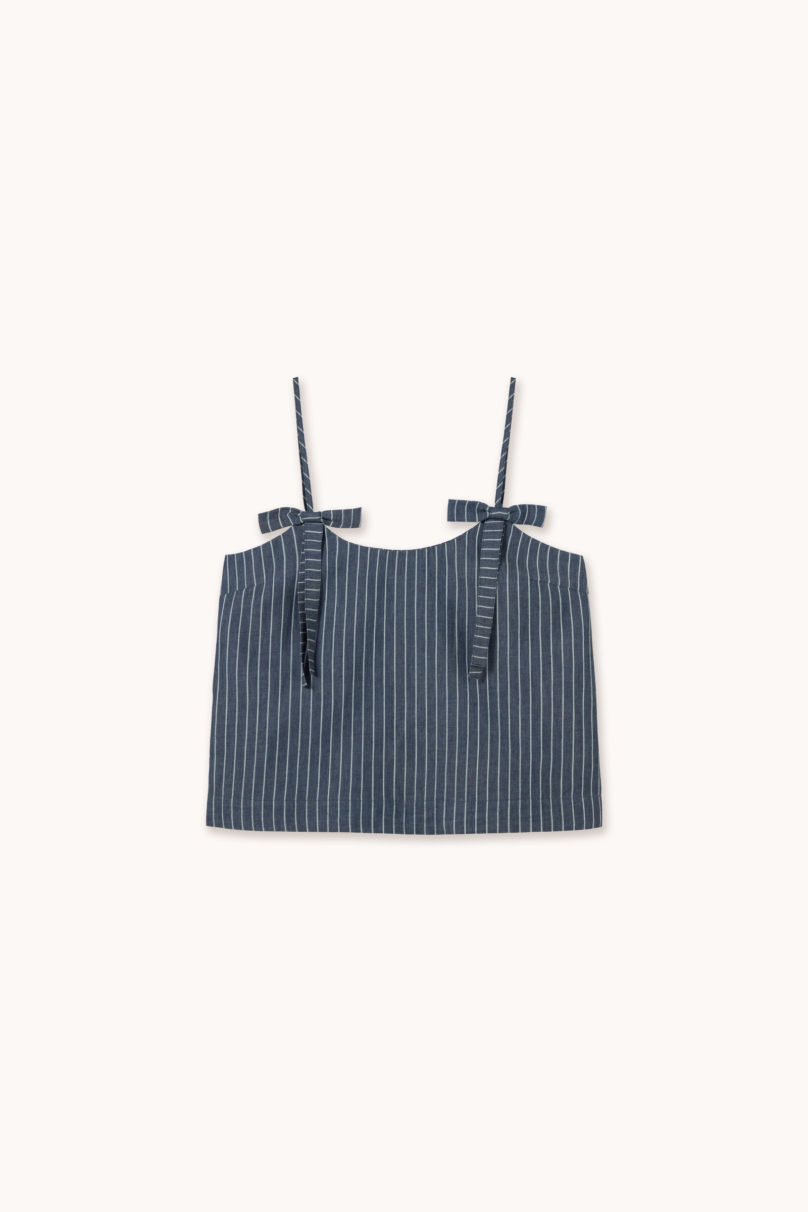 STRIPED STRAPS TOP light navy