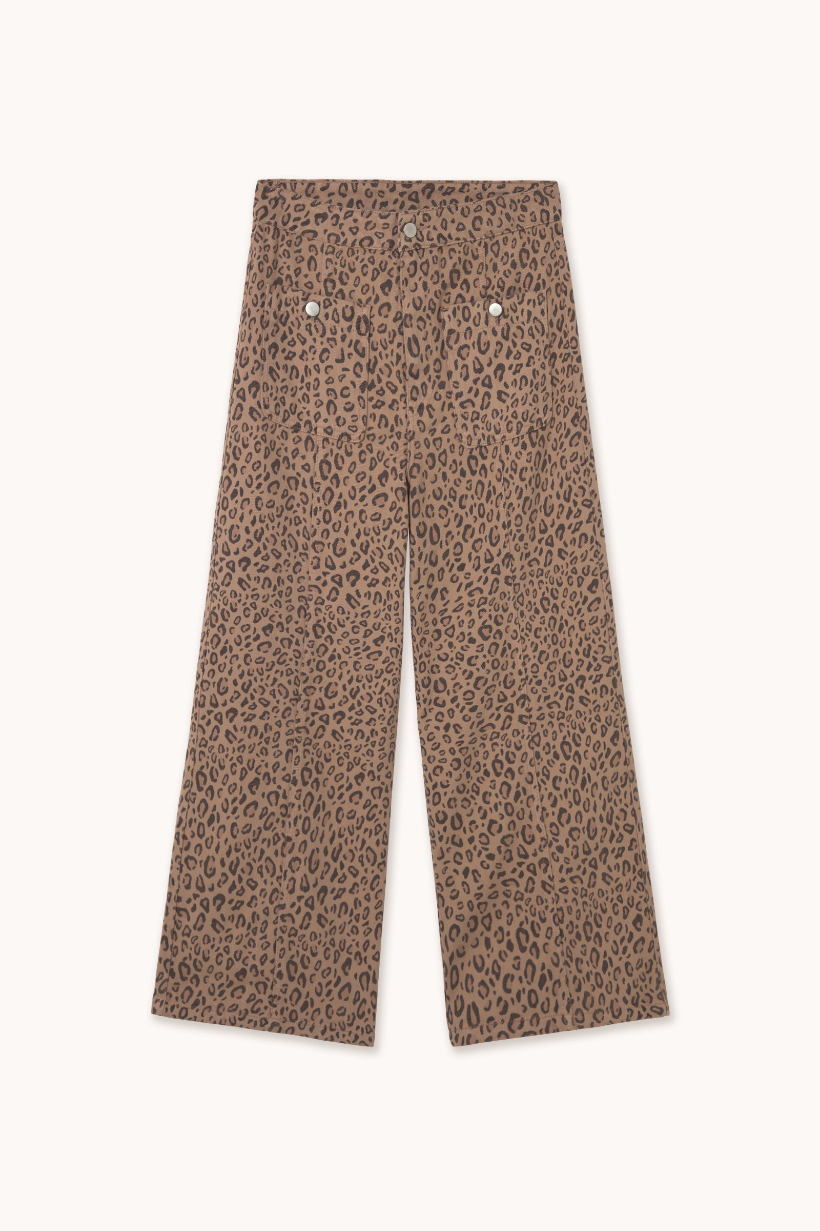 ANIMAL PRINT CUTLINES DENIM caramel