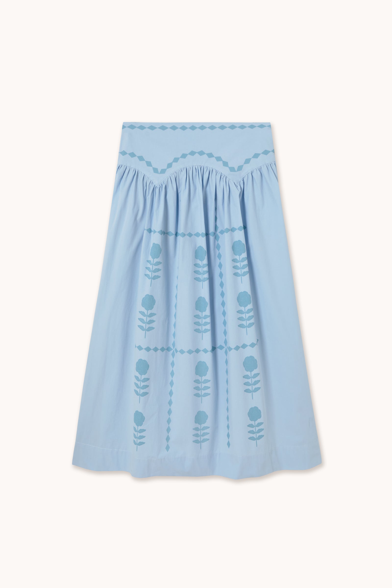 FLOWERS SKIRT blue