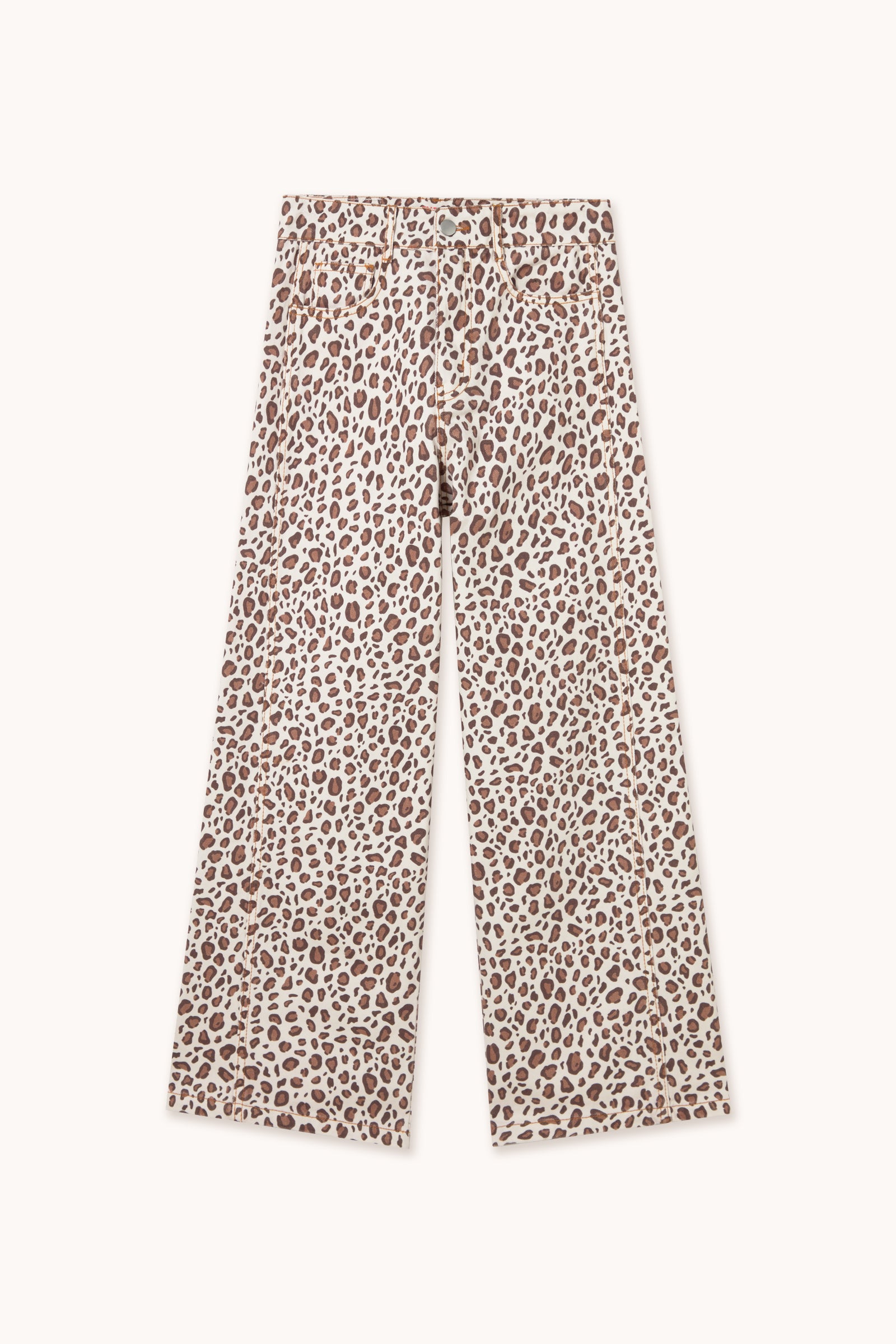 ANIMAL PRINT SIDE PANELS DENIM off-white