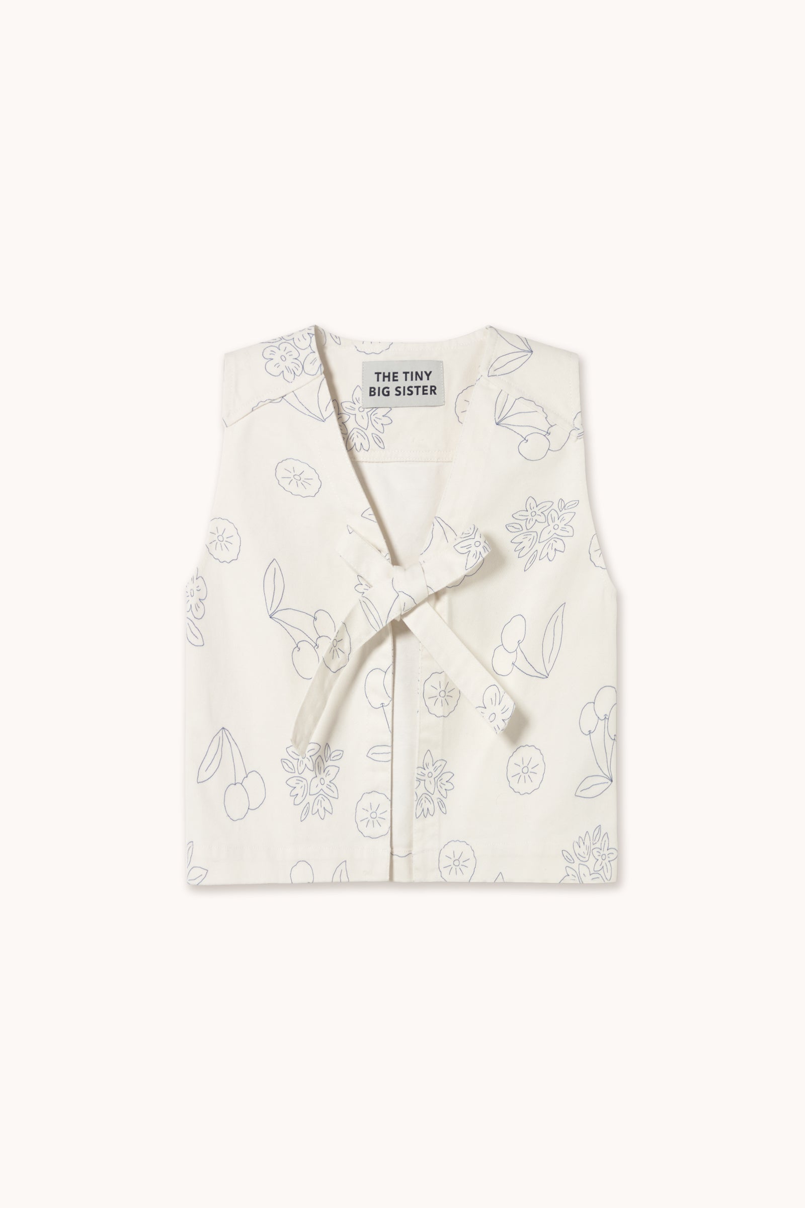 DENIM FRUITS VEST off-white
