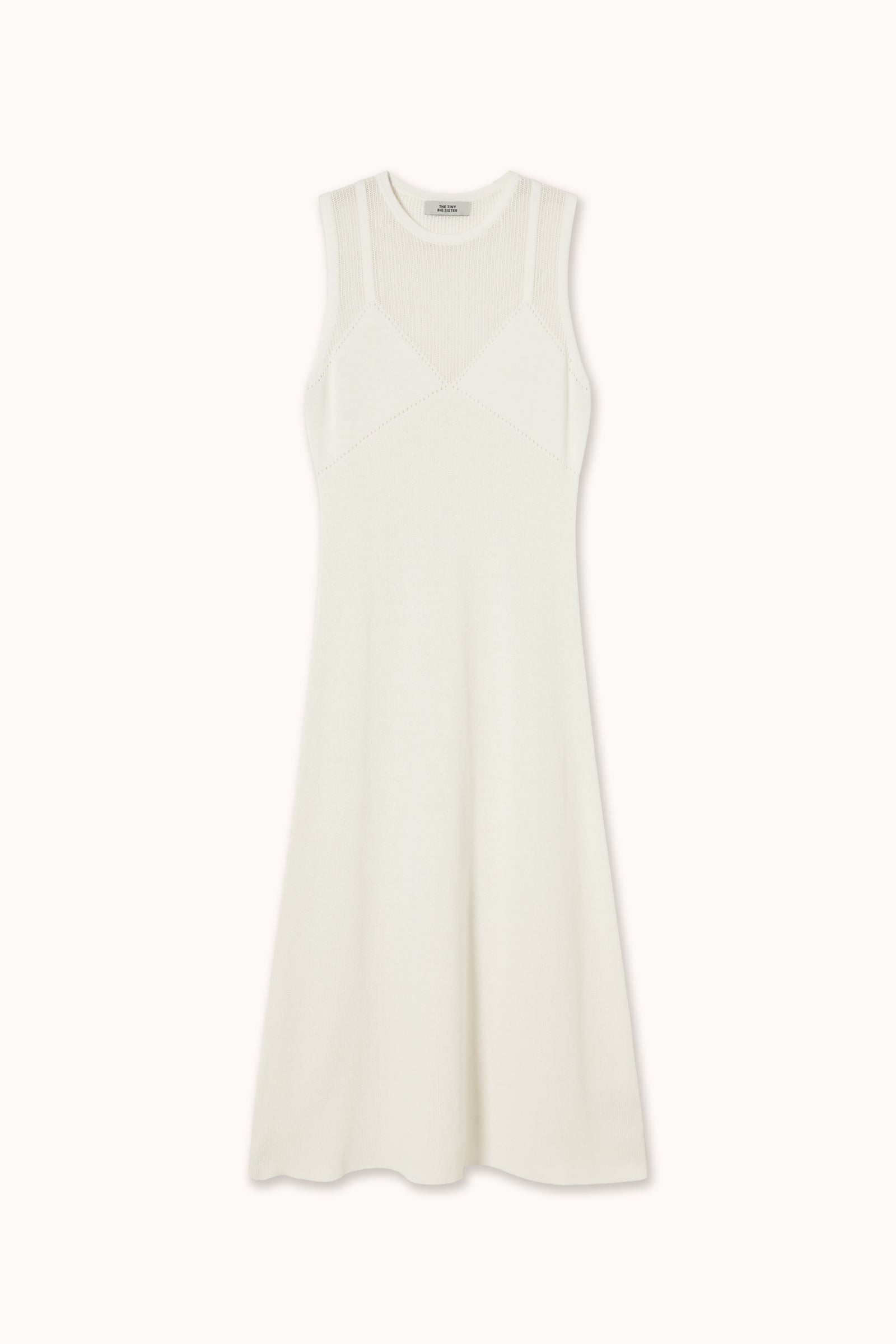 KNITTED LACE DRESS off-white