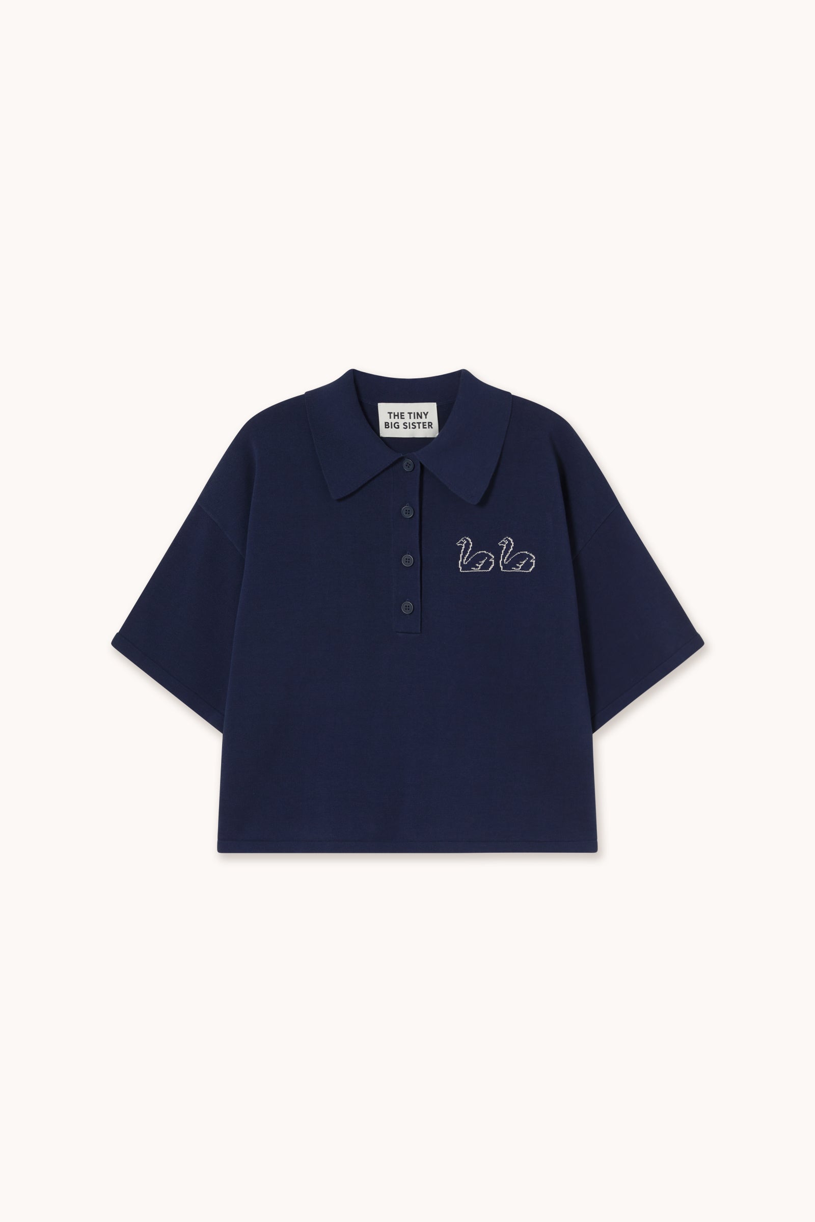SWANS KNITTED POLO navy