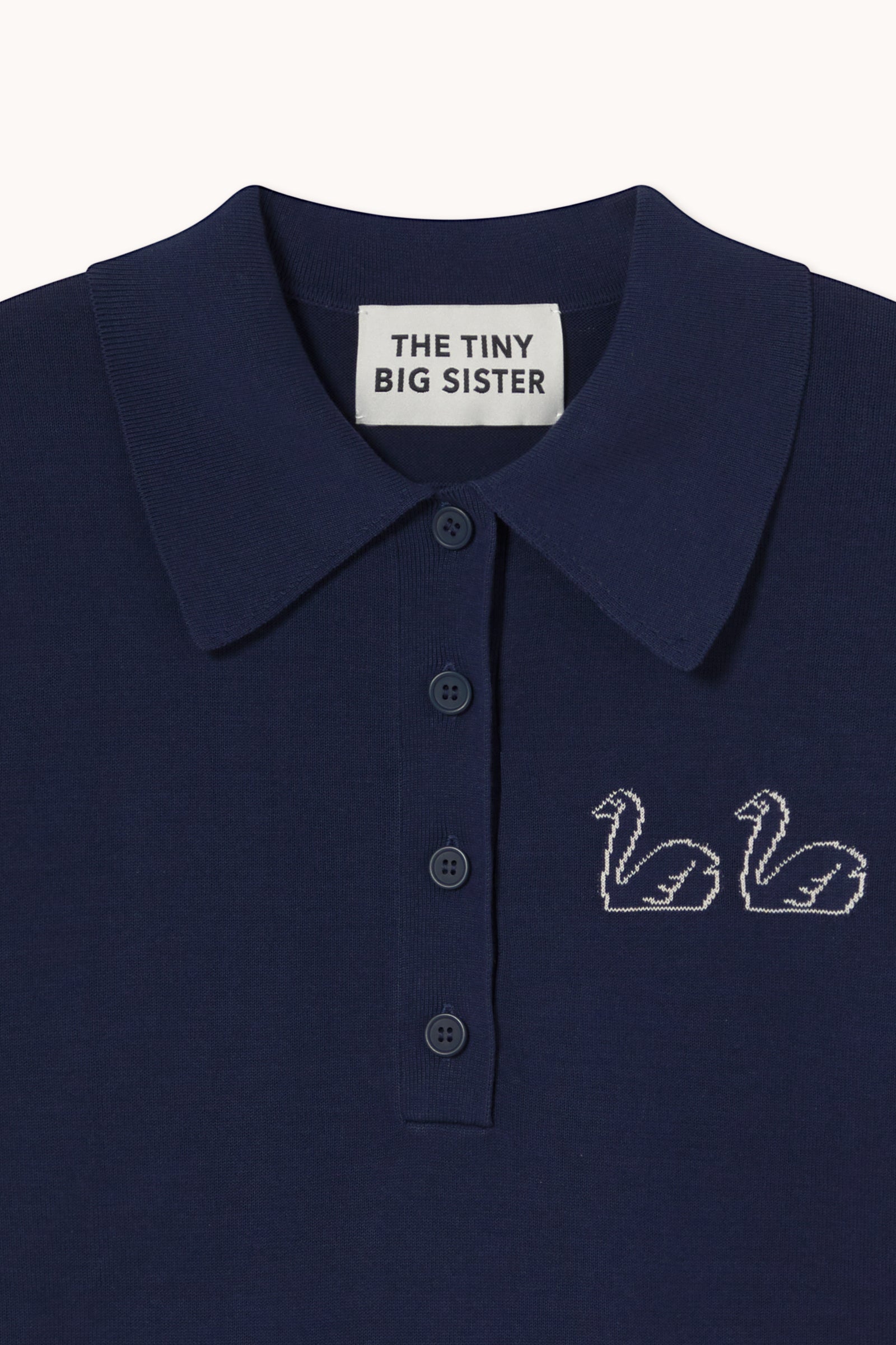 SWANS KNITTED POLO navy | THE TINY BIG SISTER