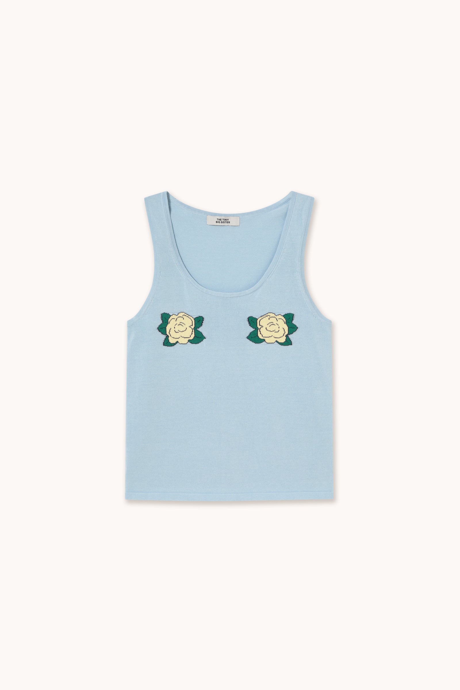 TOP DE PUNTO FLOWERS pretty blue