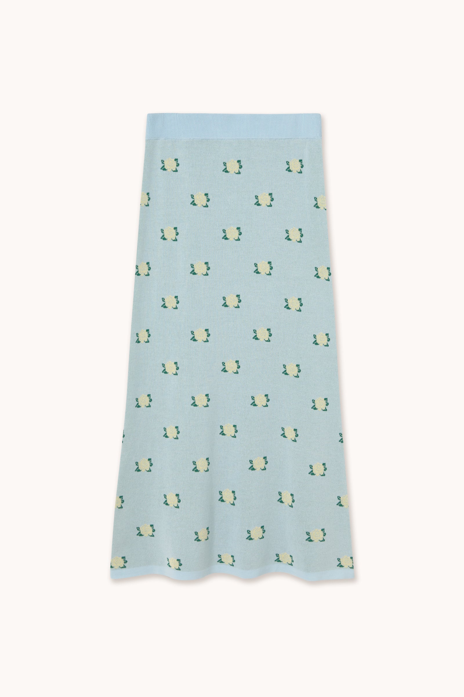 FALDA JACQUARD FLOWERS pretty blue
