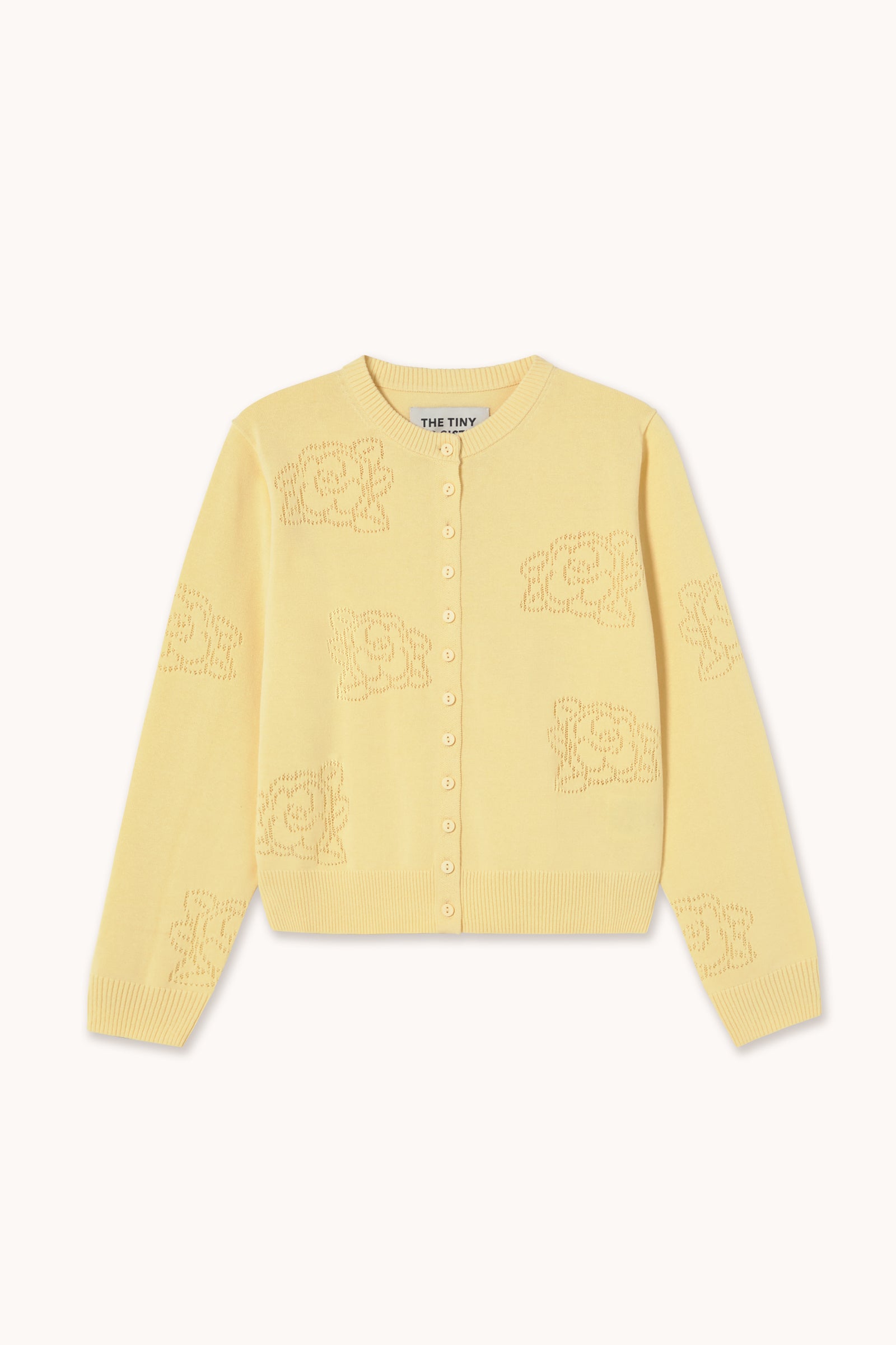 FLOWERS LARA CARDIGAN dusty yellow