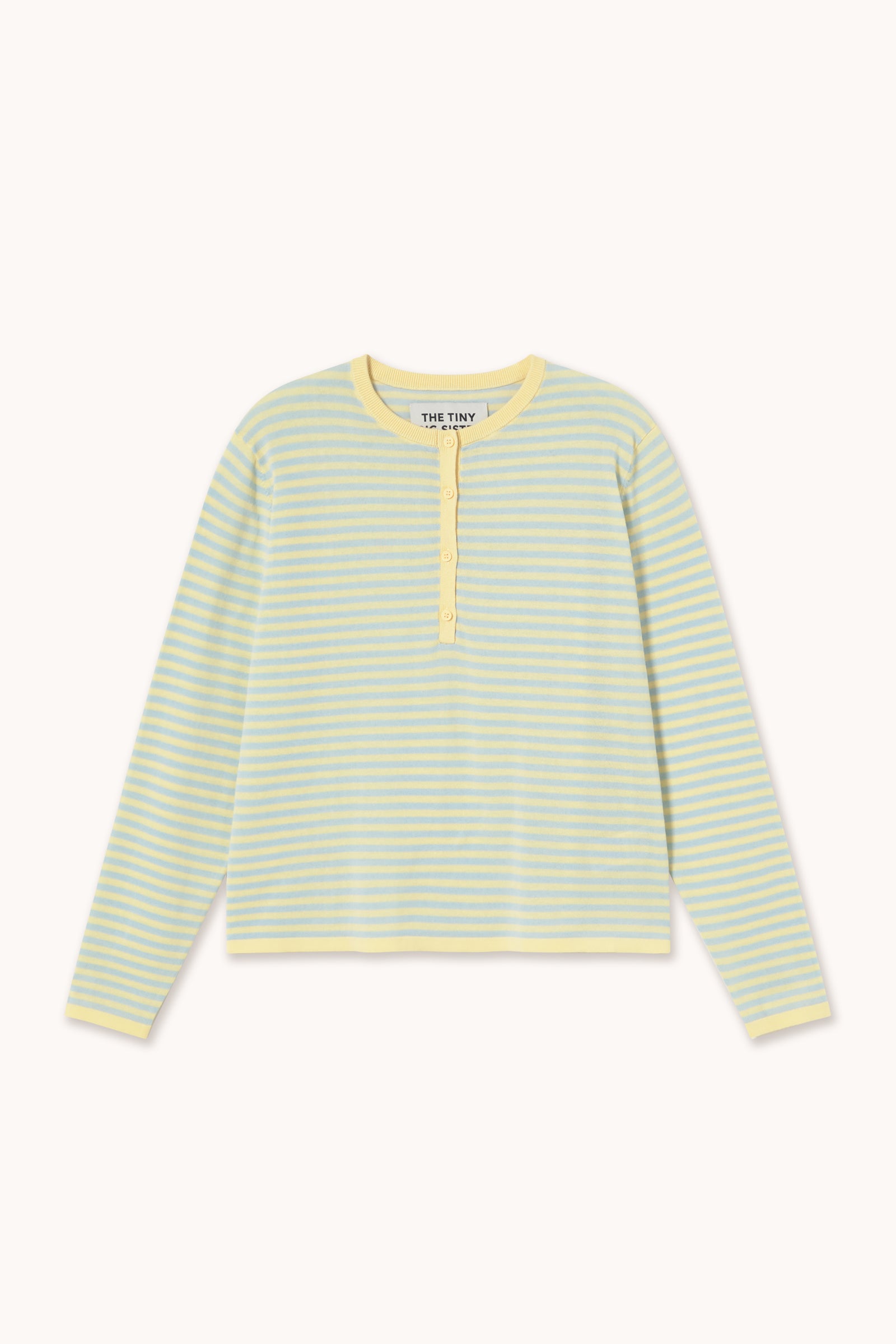 STRIPED TOP HENLEY dusty yellow/pretty blue