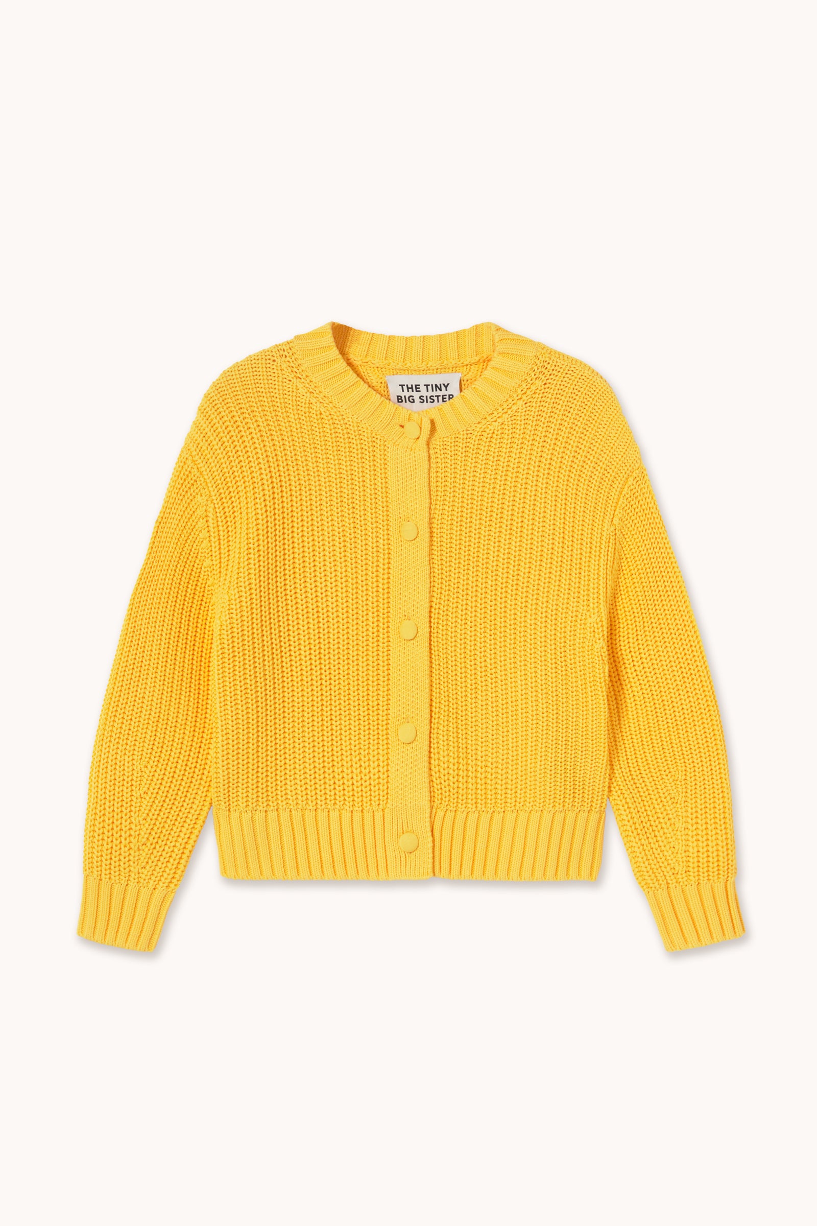 ROUND NECK CARDIGAN mellow yellow